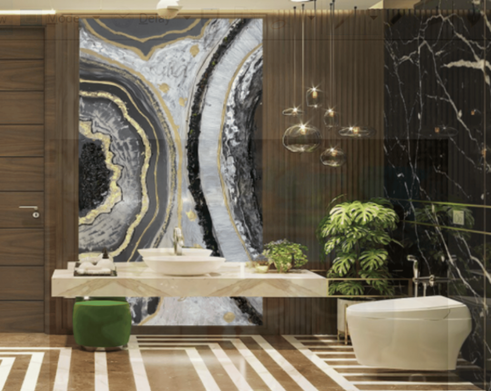 black and brown leather padded tub sofa