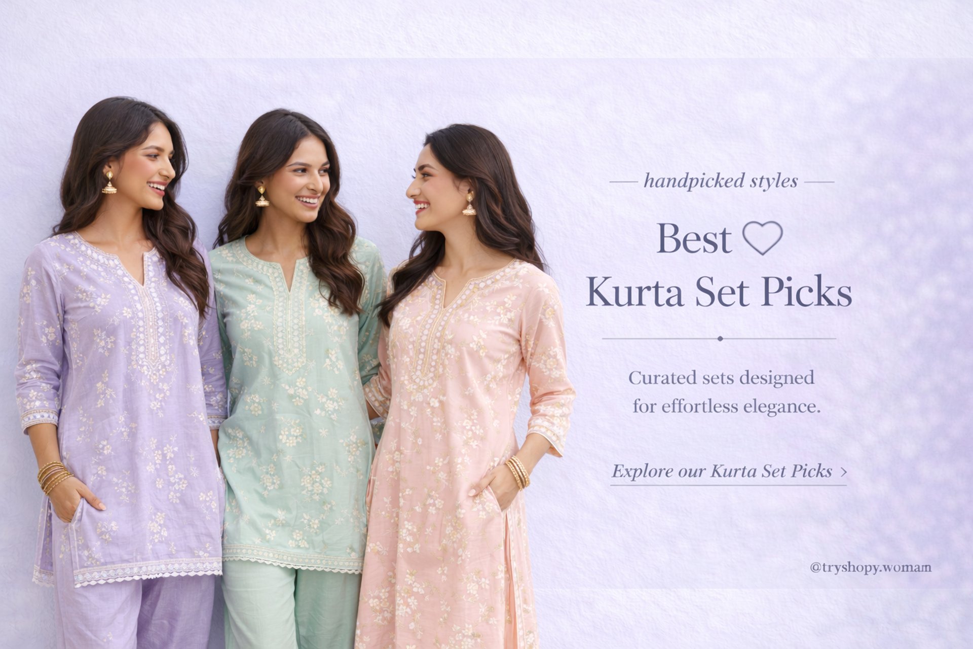 Best Kurta Sets Picks – stylish women kurta set collection by tryshopy