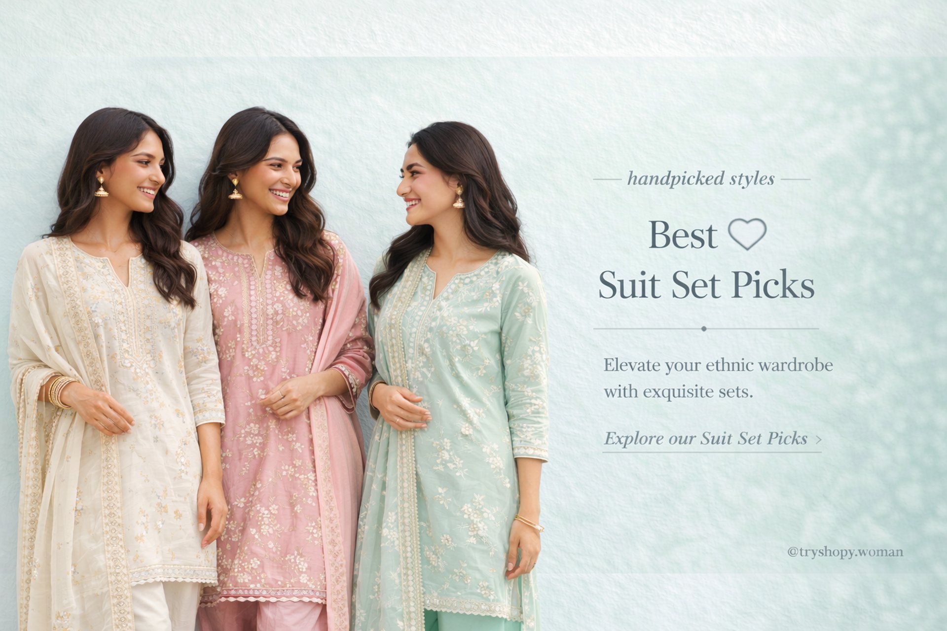 Best Suit Sets Picks – elegant women suit set with dupatta by tryshopy