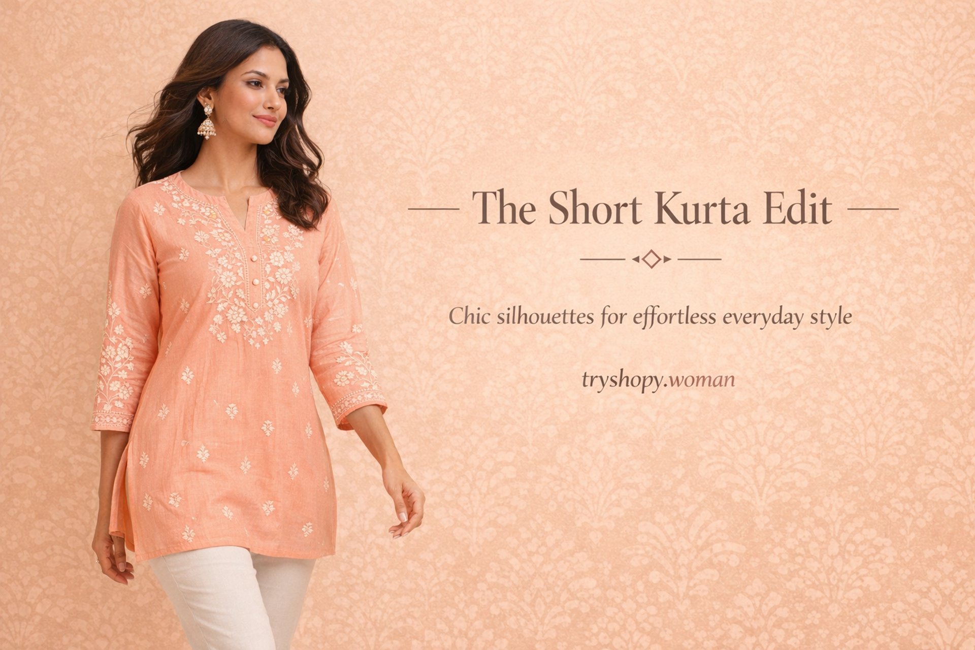 Stylish women’s short kurtas collection by Tryshopy for effortless everyday fashion