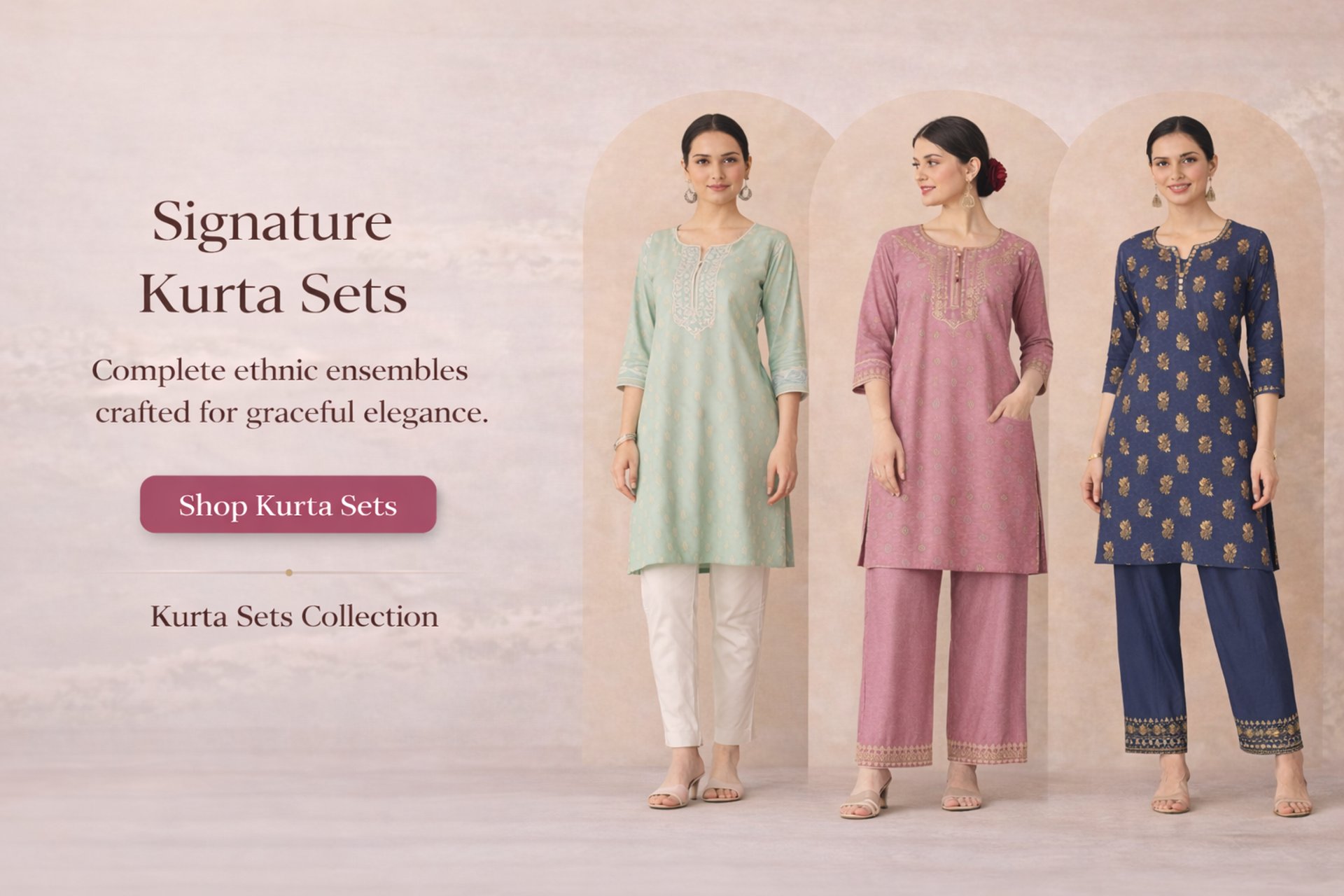 elegant women kurta sets collection by tryshopy
