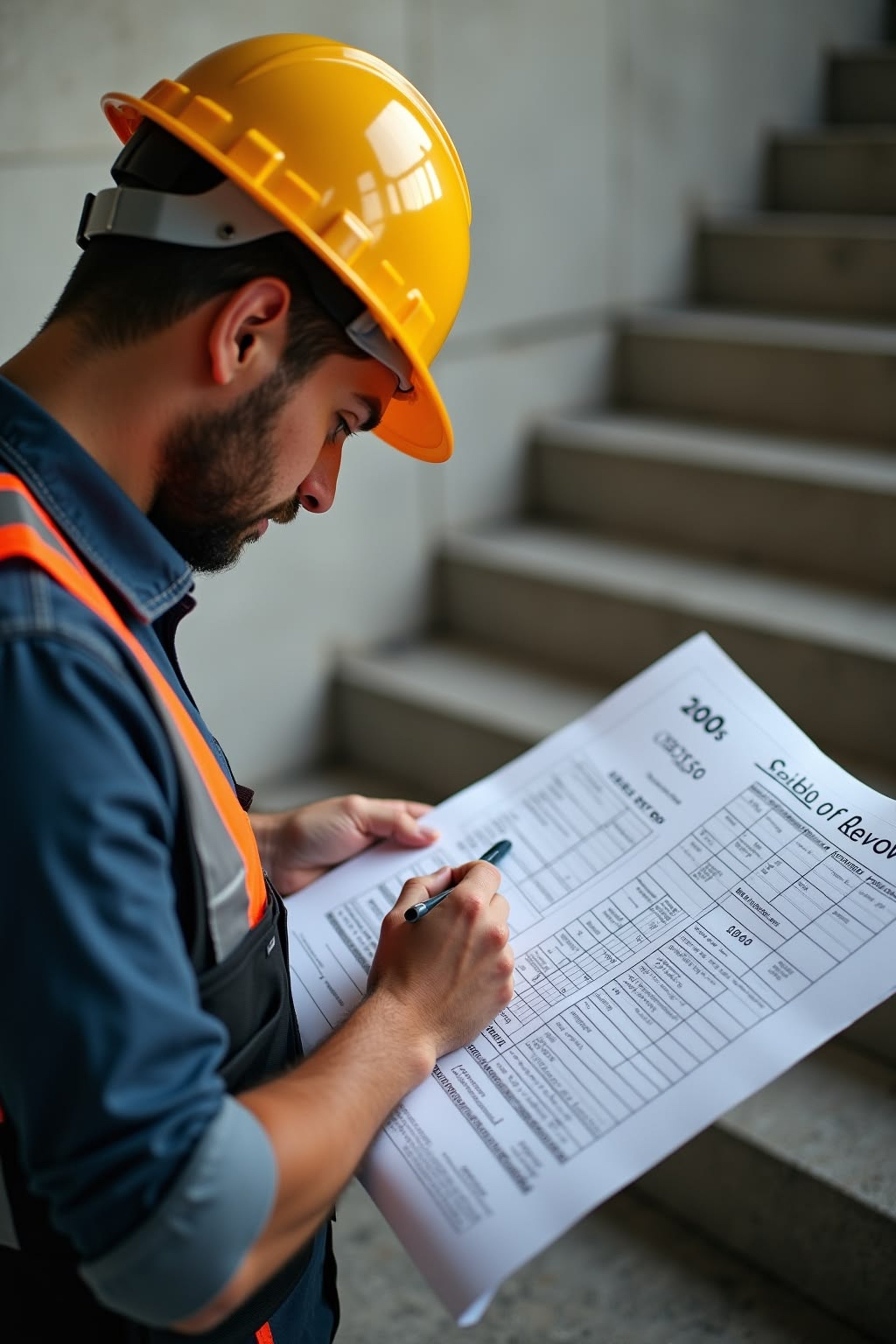 an abstract photo of a curved building with a blue sky in the background
