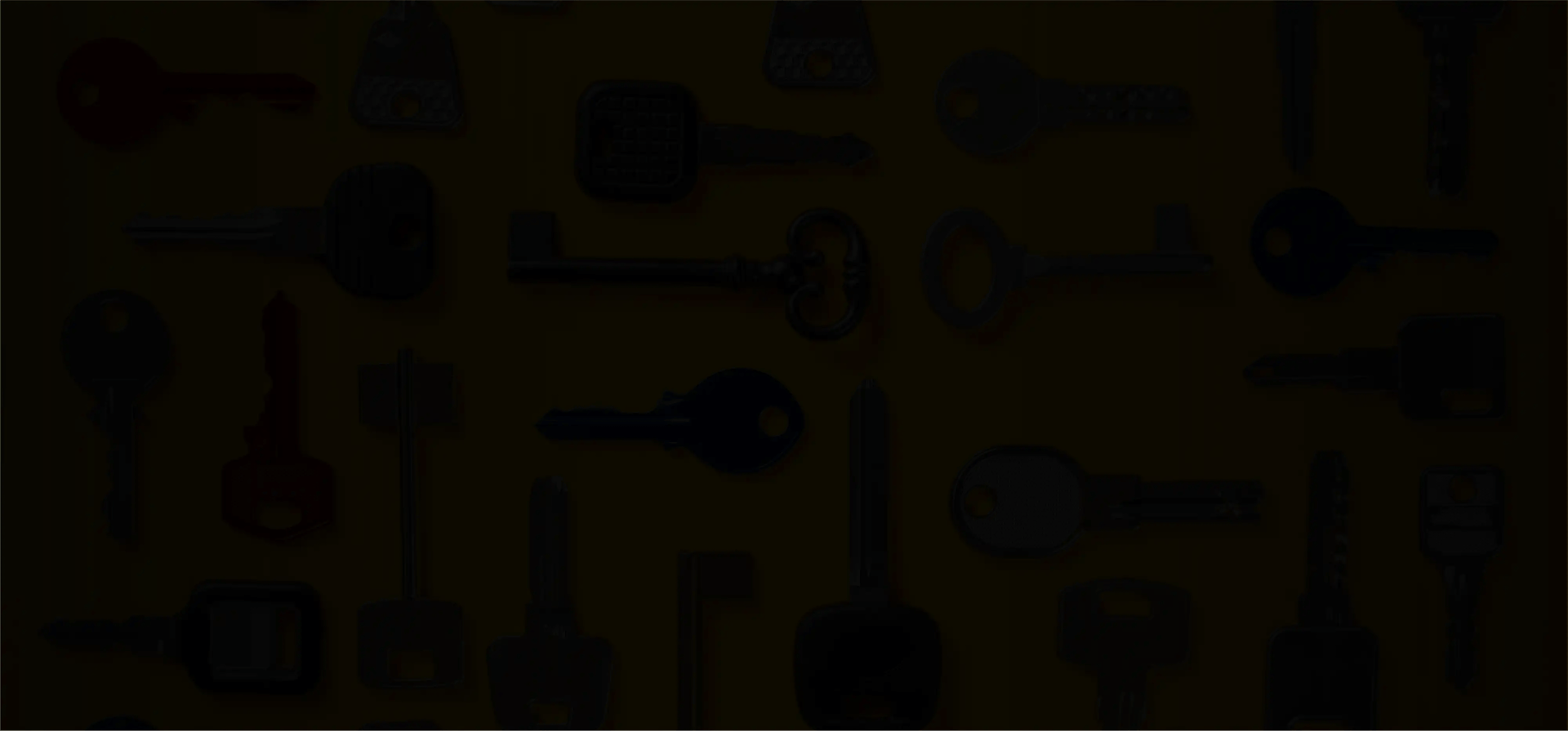 Fundo com vários tipos de chaves representando serviços do Chaveiro Itumbiara em Itumbiara GO