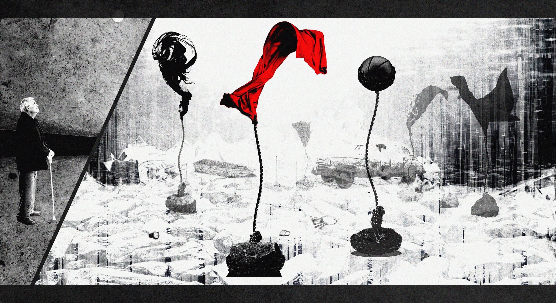 an abstract photo of a curved building with a blue sky in the background