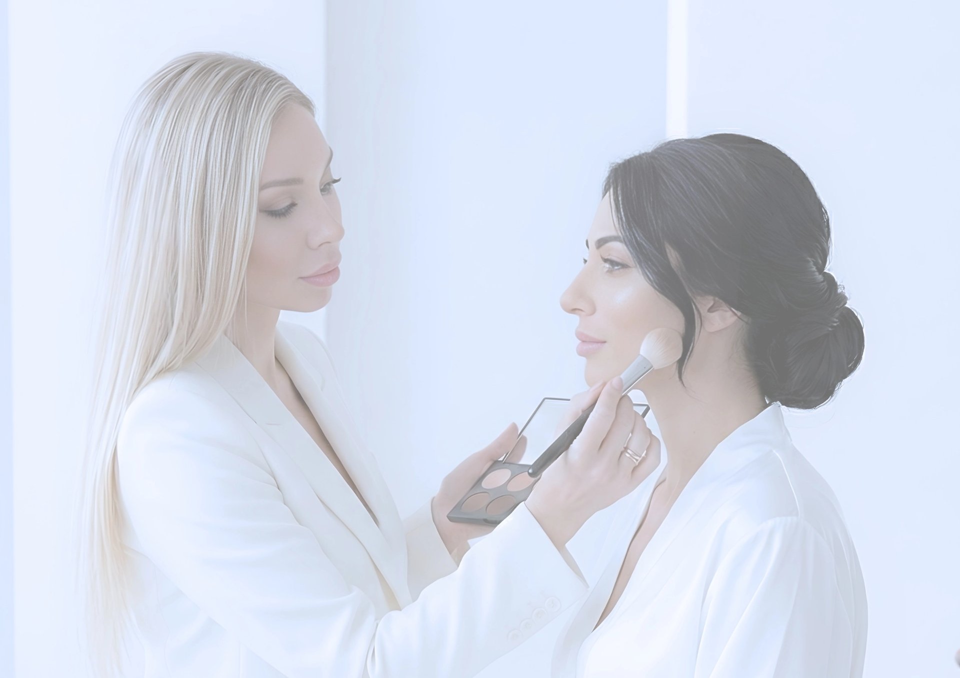 an abstract photo of a curved building with a blue sky in the background