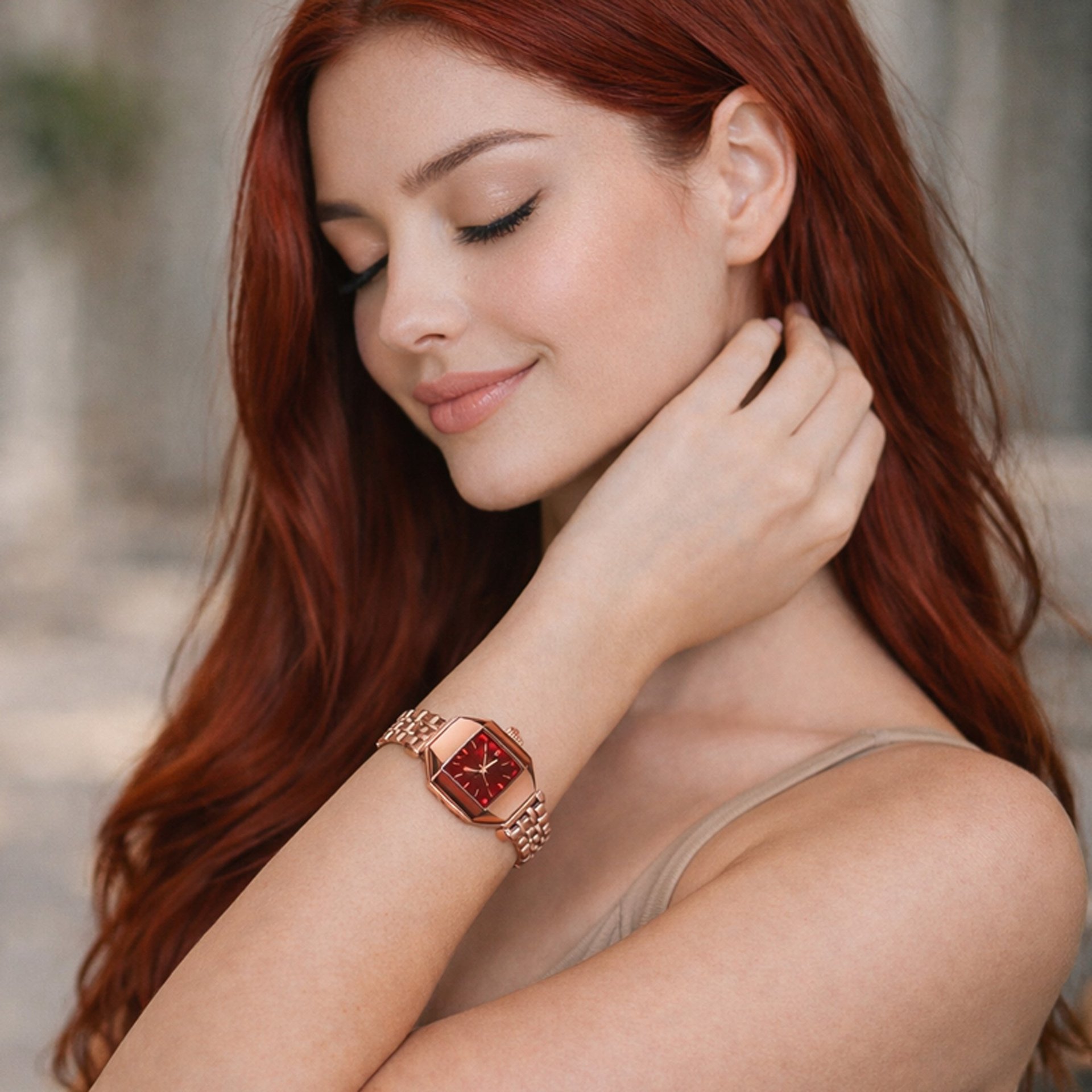 an abstract photo of a curved building with a blue sky in the background