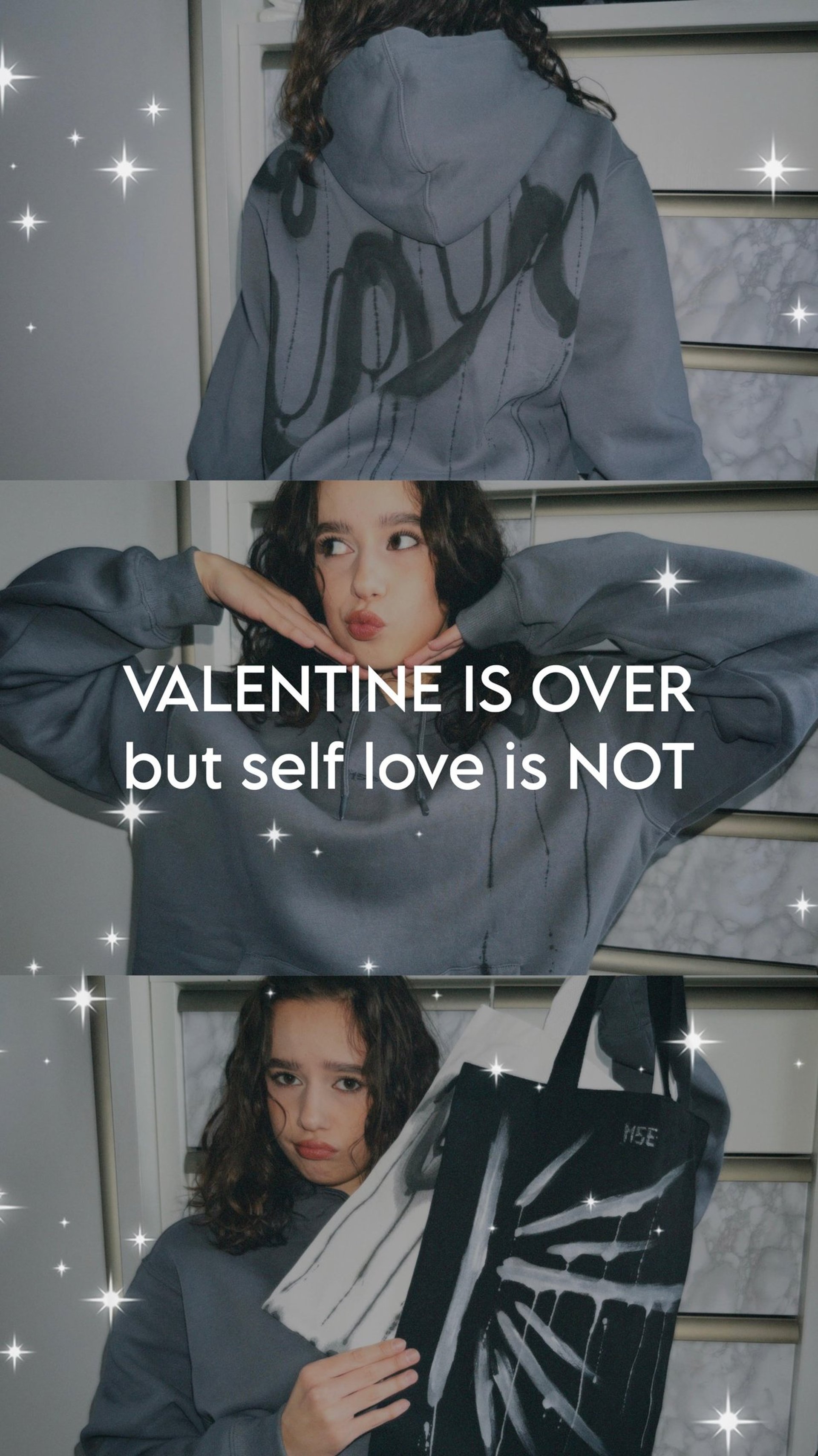 person wearing grey knit sweater