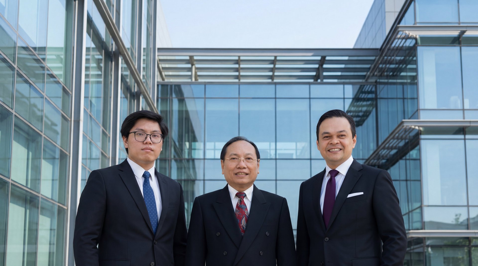 an abstract photo of a curved building with a blue sky in the background