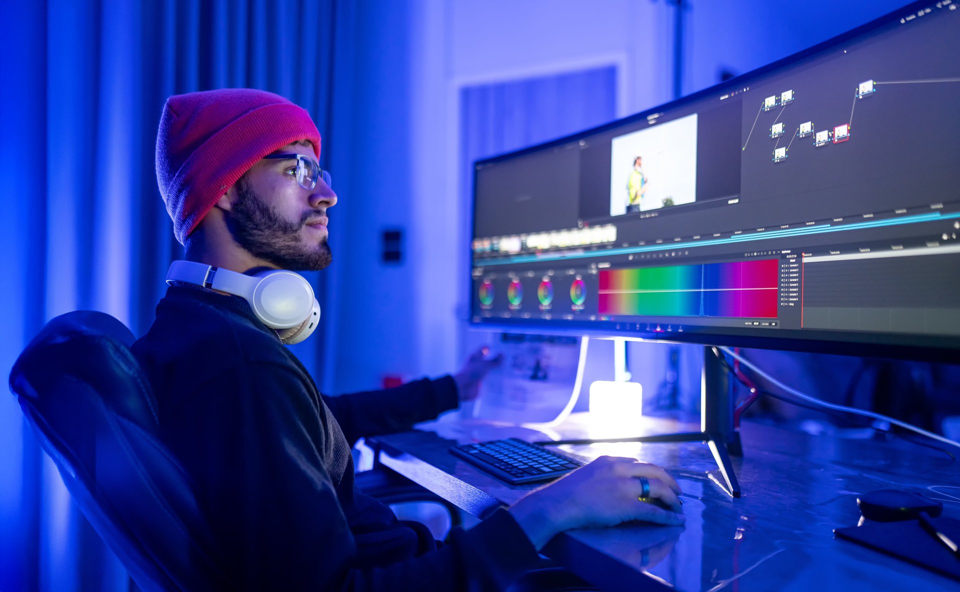 gray computer monitor