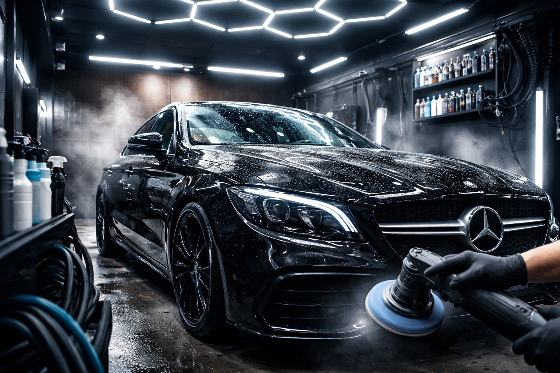 black and brown leather padded tub sofa