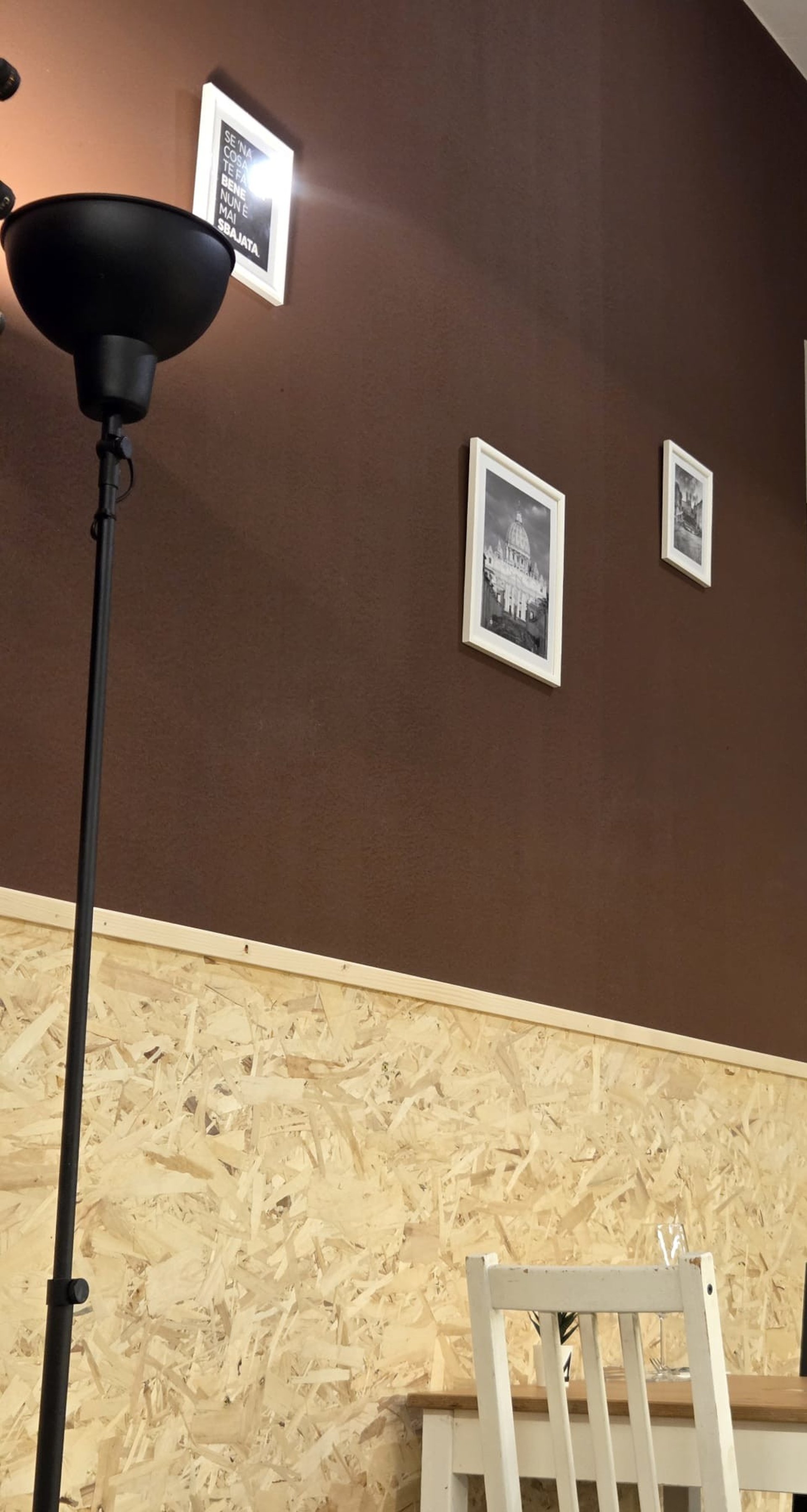 tables and chairs inside building