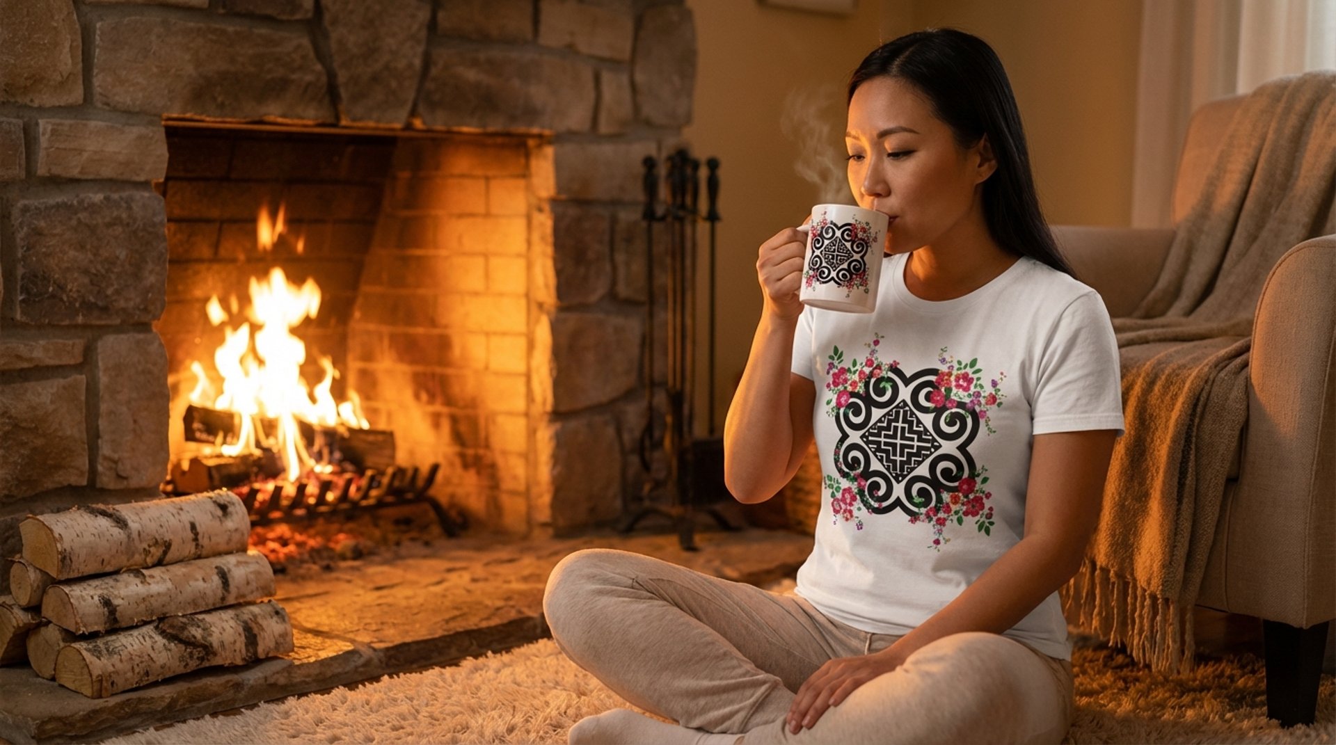 person wearing grey knit sweater