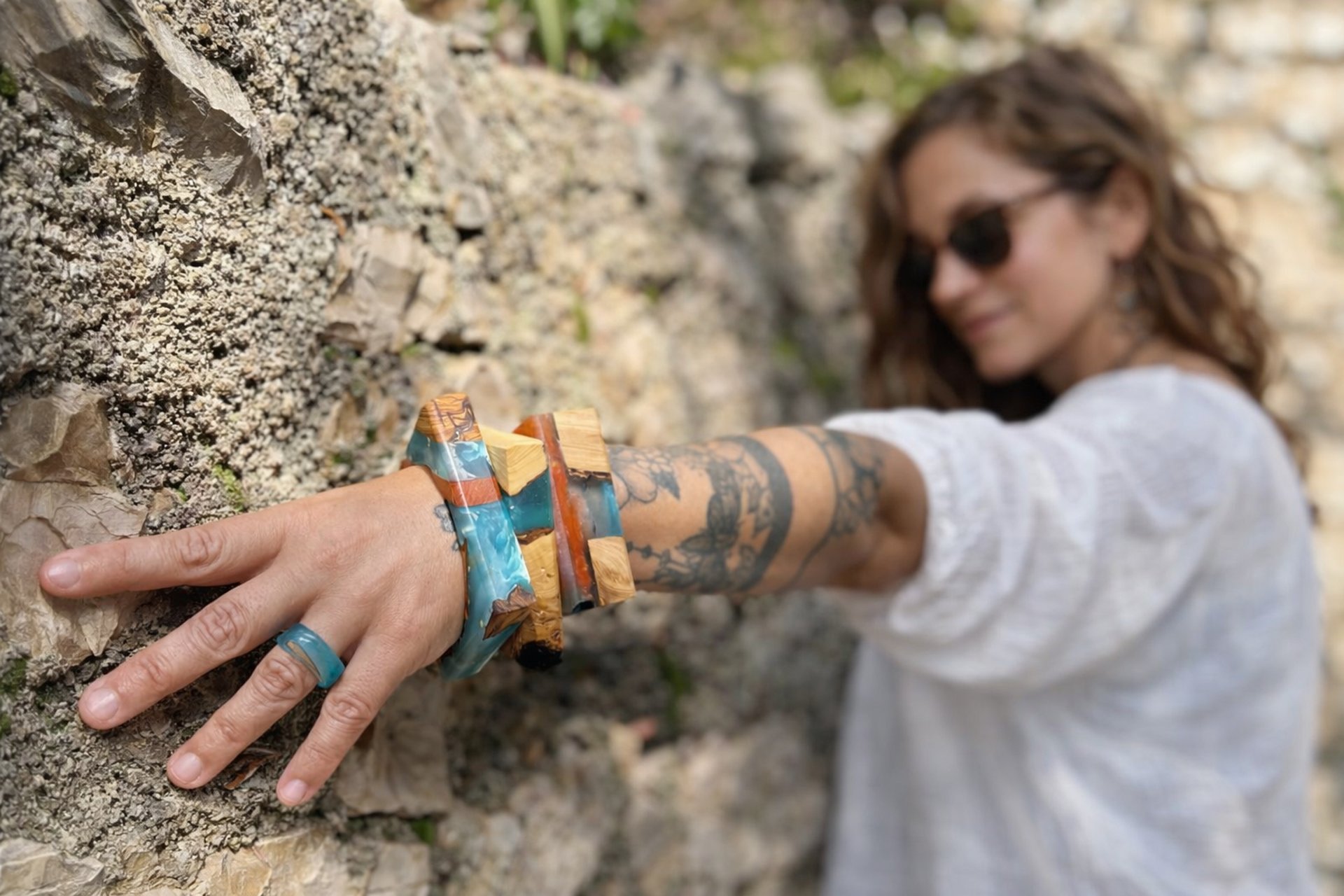 black blue and yellow textile