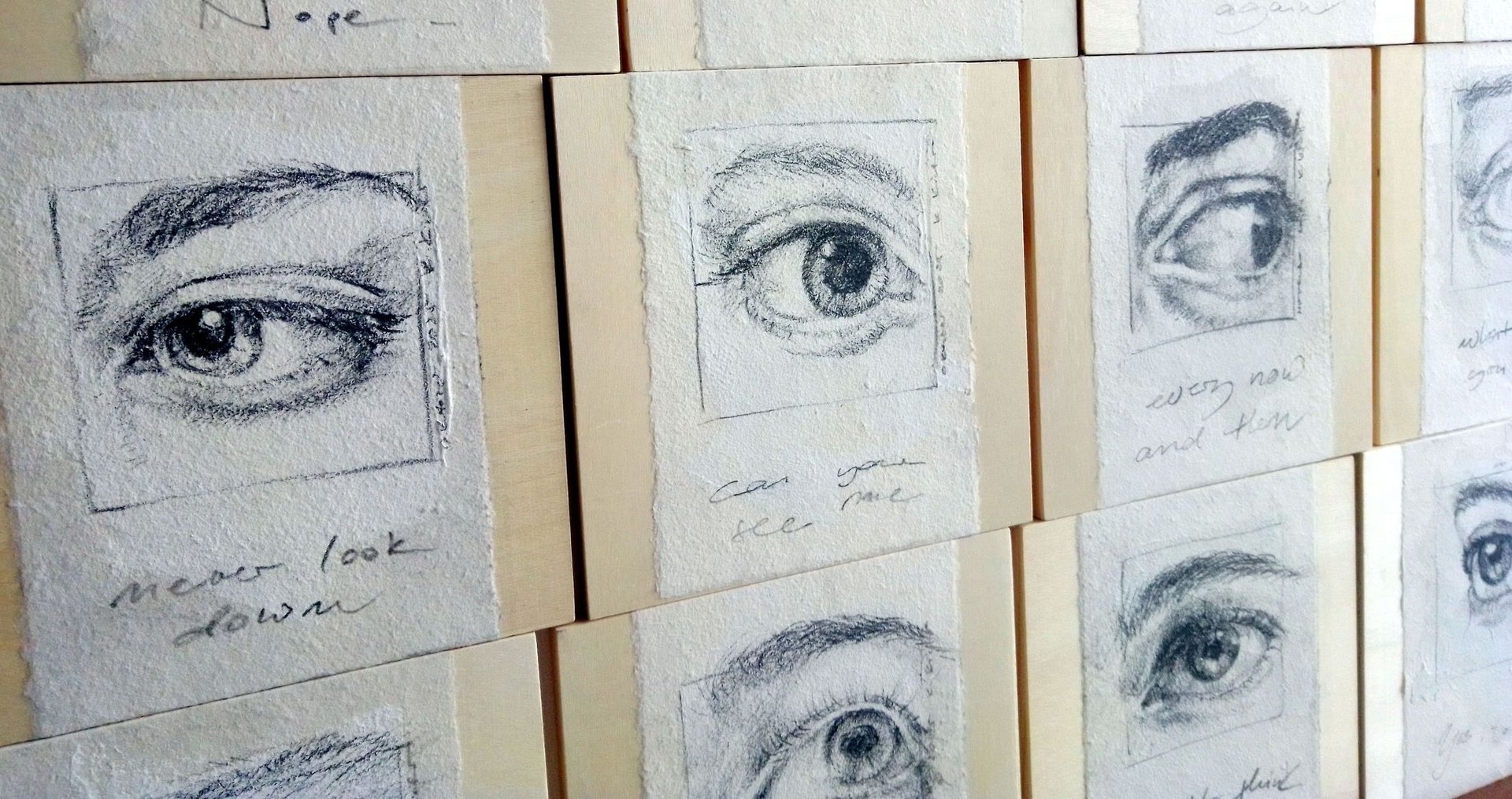 Small Talk Portraits mit ausdrucksvollen Augen von Katja Kiefer auf canusee.me - Originale, Zeichnungen, Kunstdrucke 
