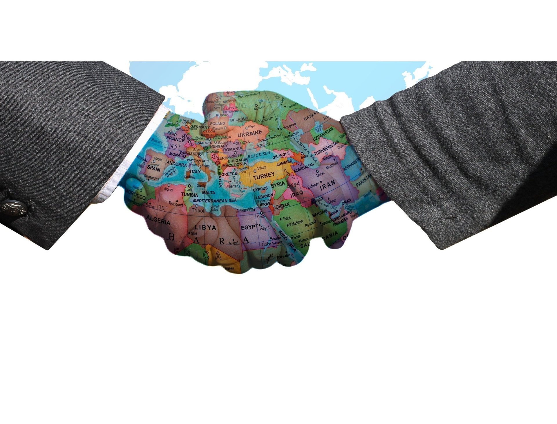 an abstract photo of a curved building with a blue sky in the background