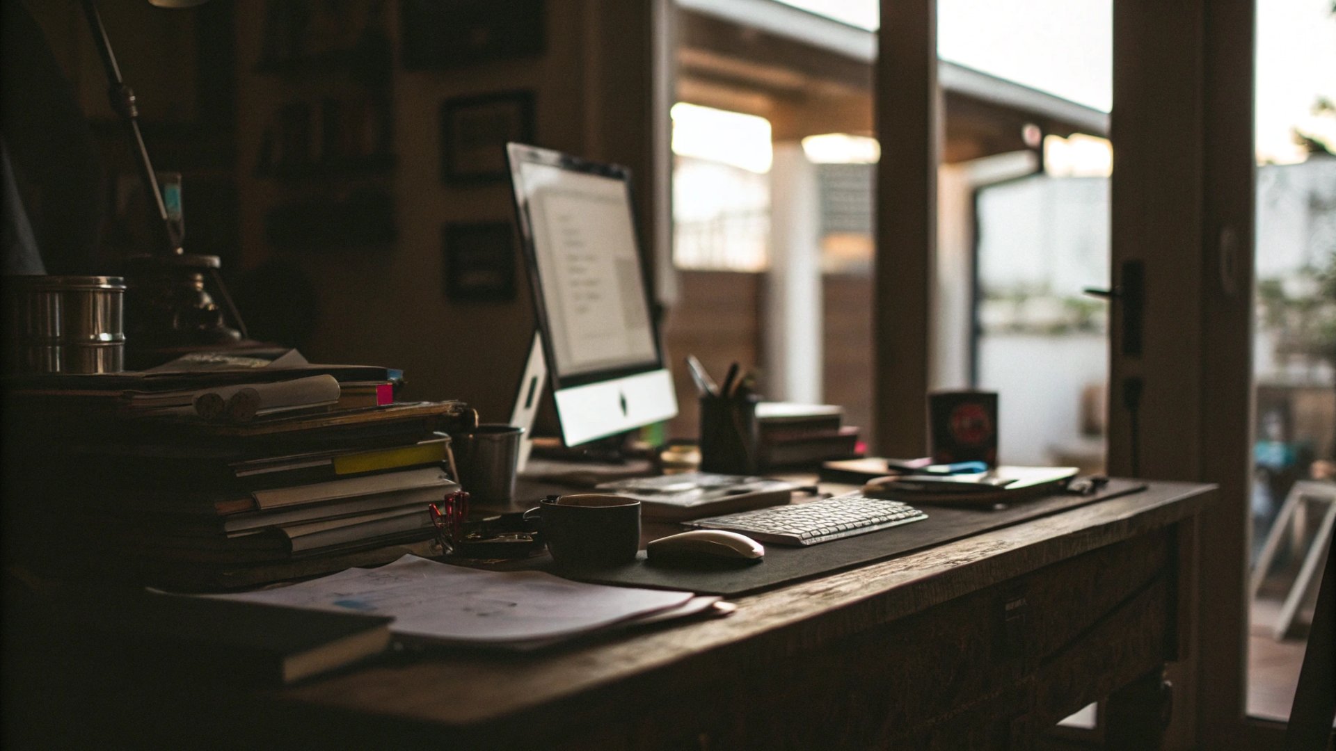 an abstract photo of a curved building with a blue sky in the background