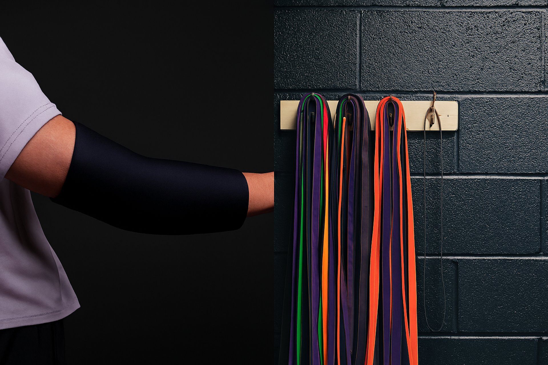 a row of ribbons hanging on a wall