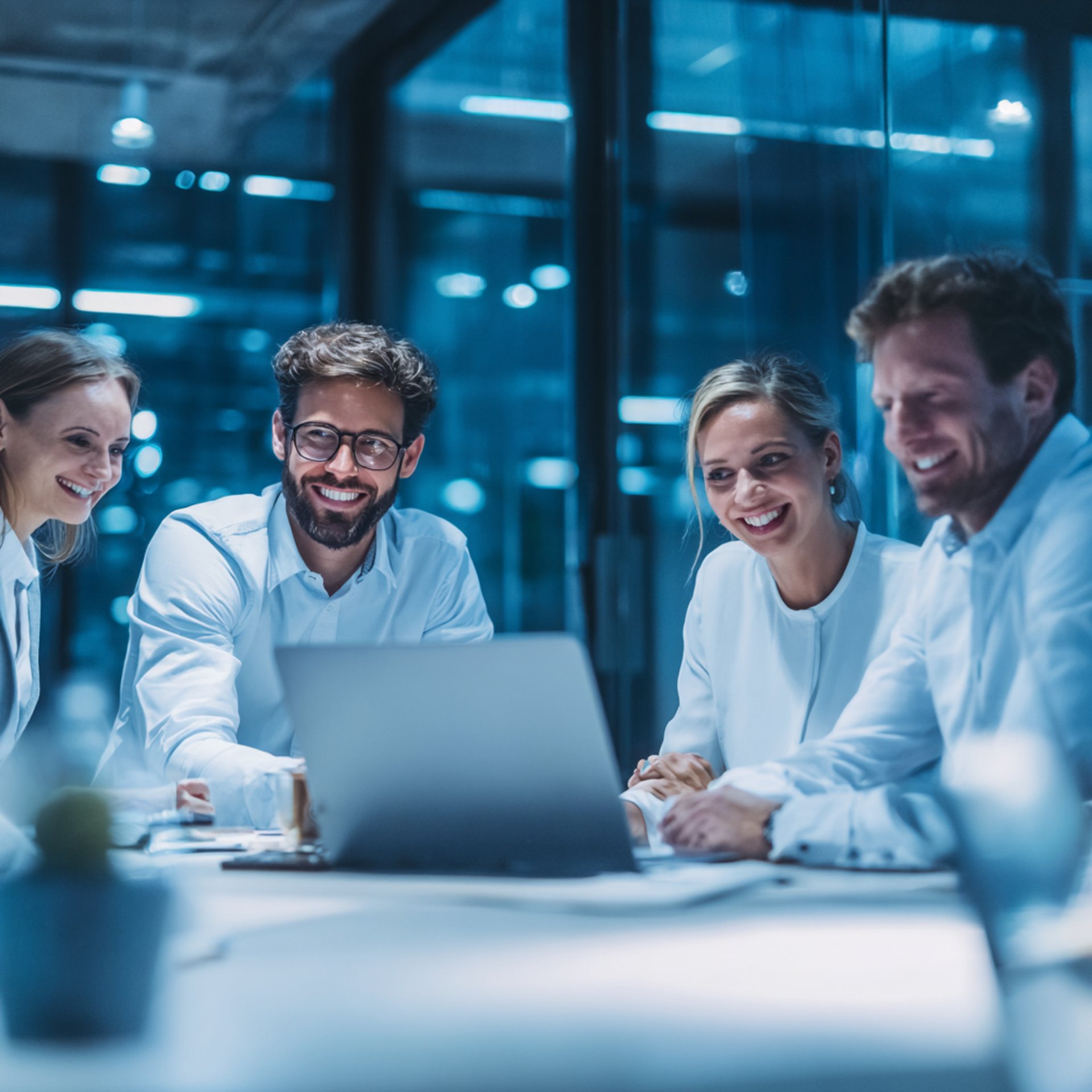 an abstract photo of a curved building with a blue sky in the background