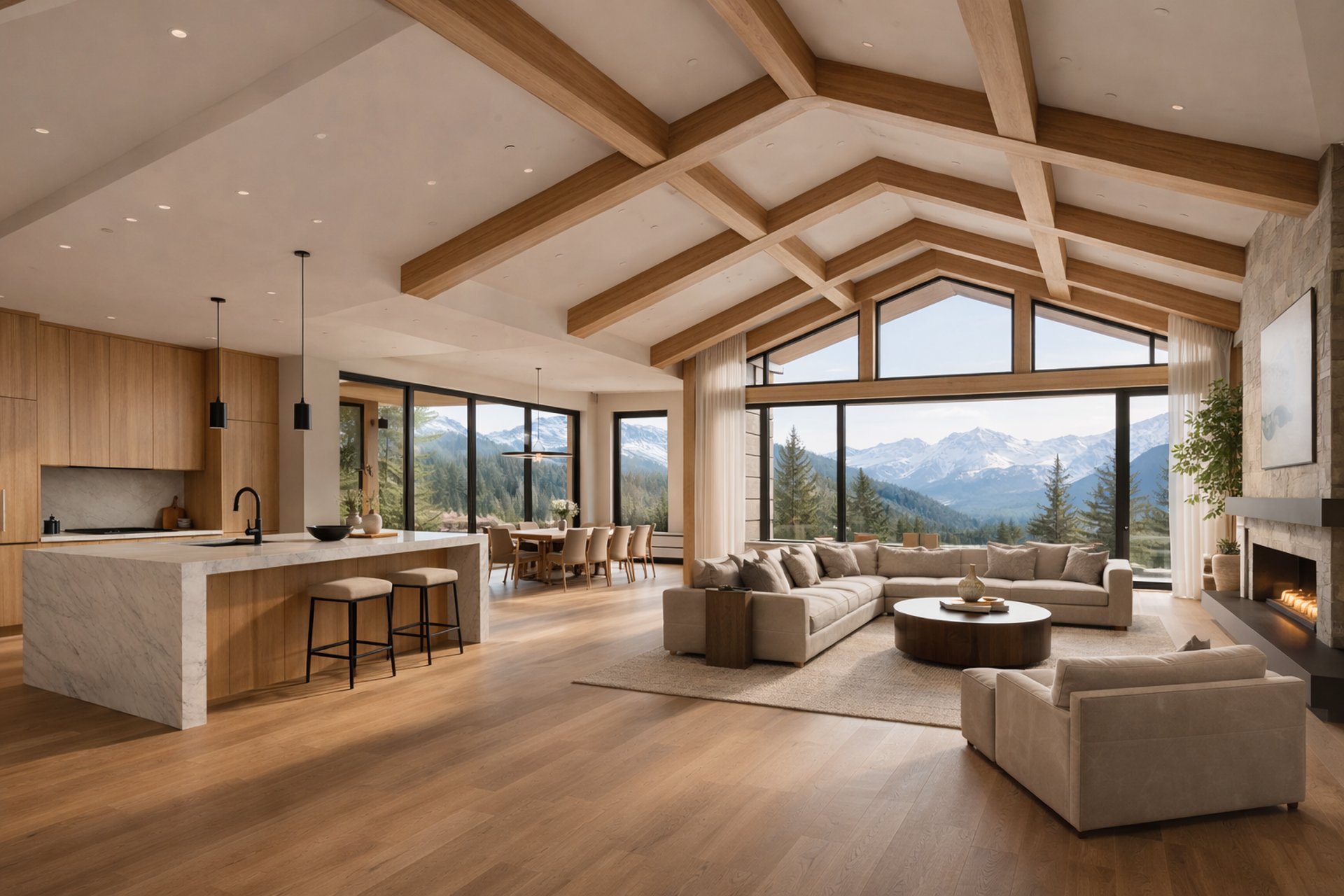 an abstract photo of a curved building with a blue sky in the background