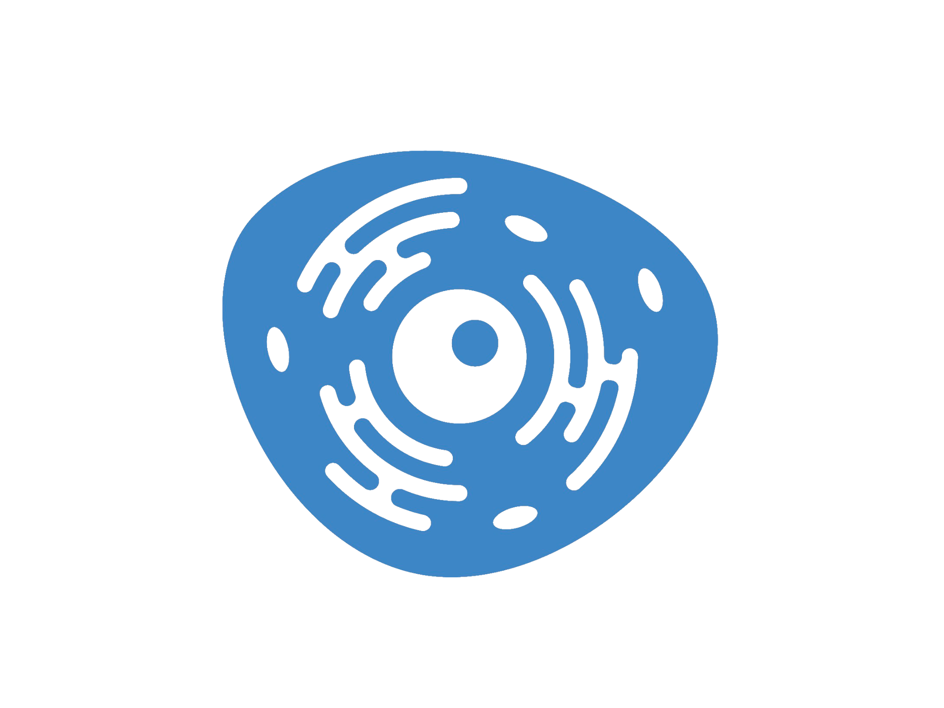 an abstract photo of a curved building with a blue sky in the background