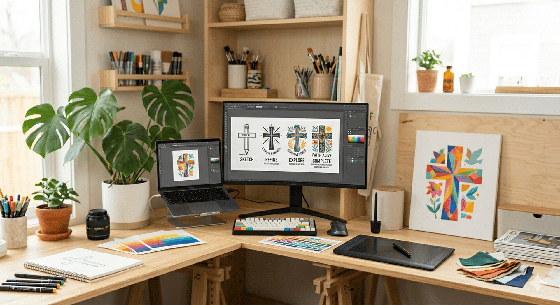 gray computer monitor