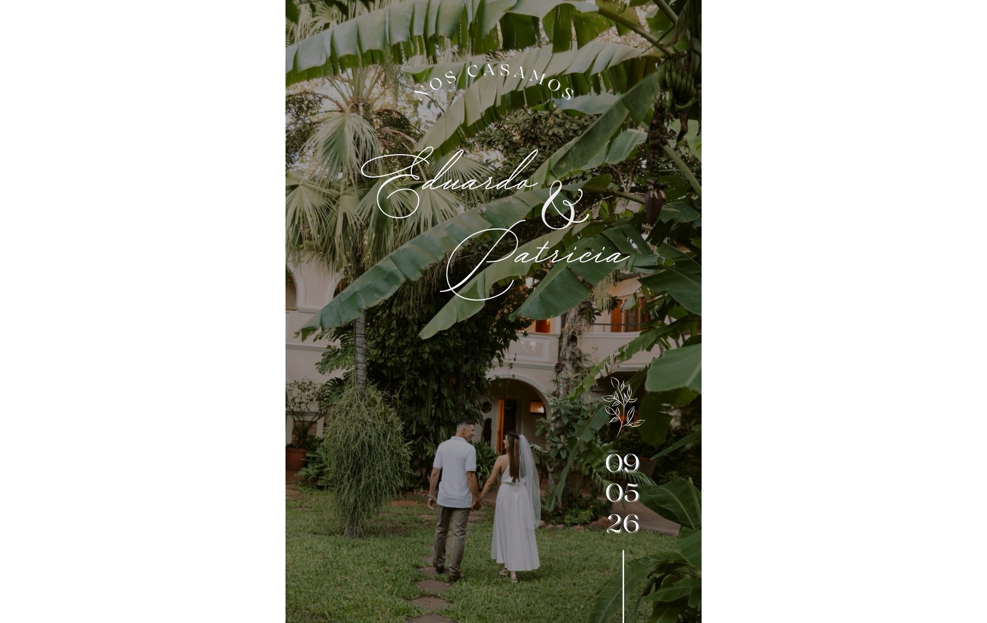 woman in white wedding dress stands in front of man in tuxedo