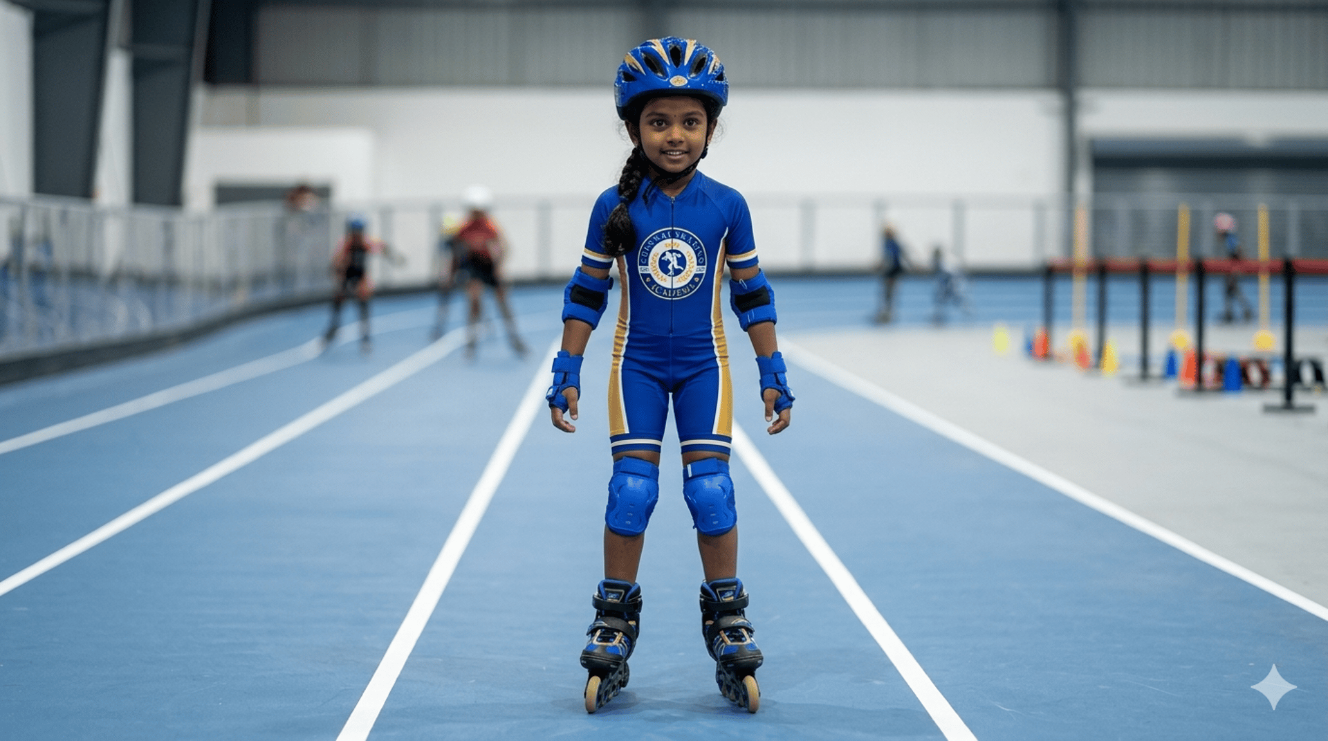 an abstract photo of a curved building with a blue sky in the background