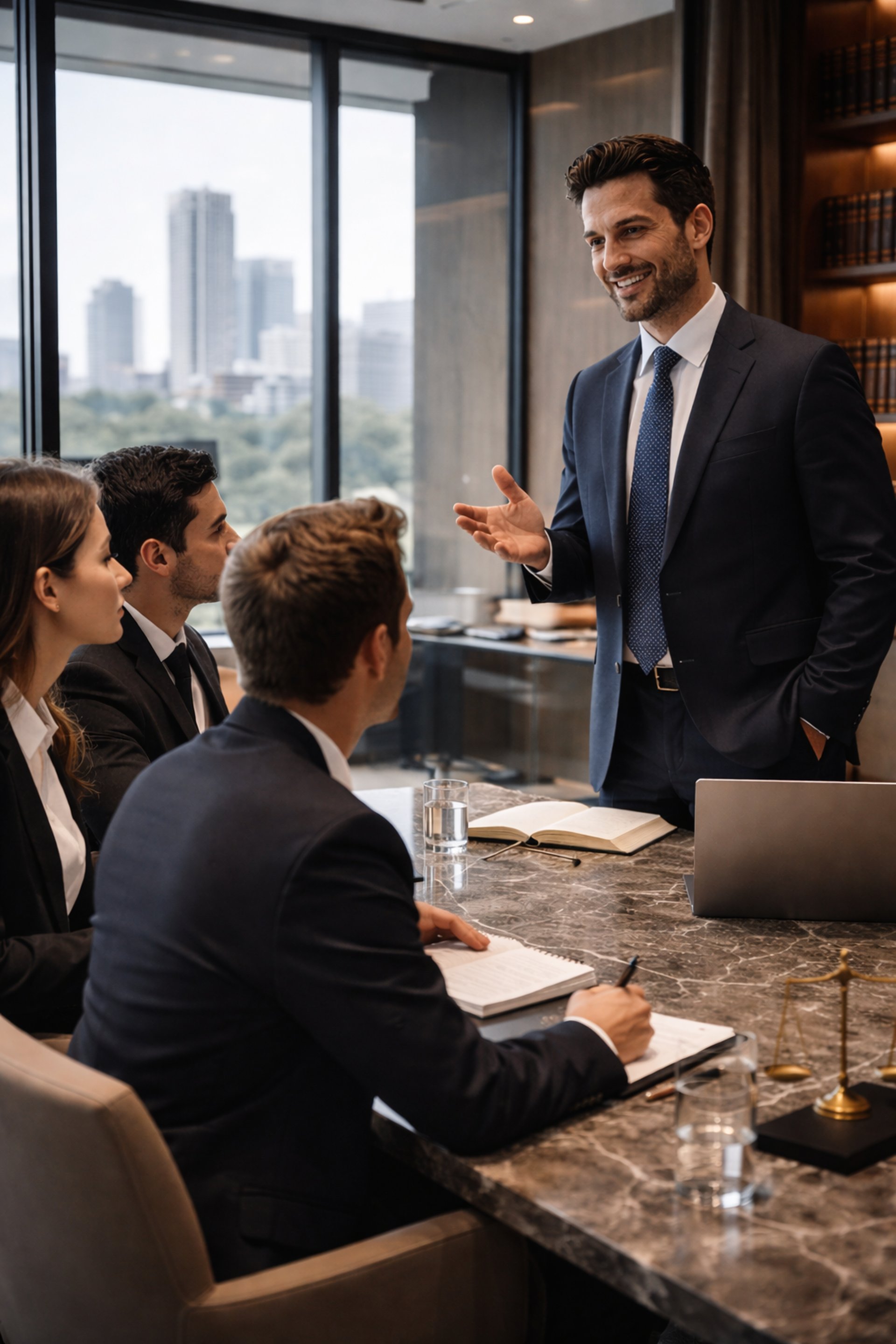 landscape photo of library hallway