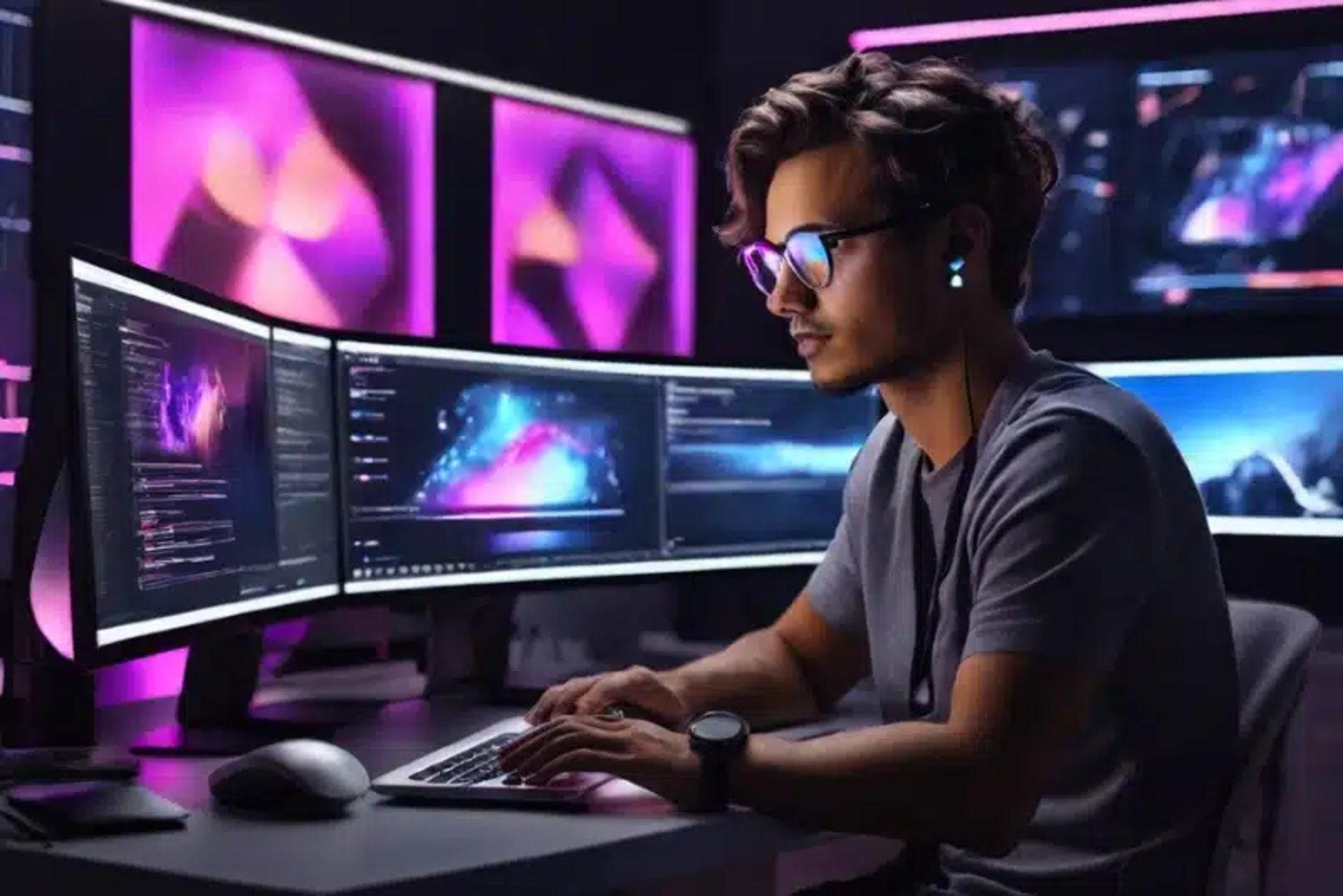 gray computer monitor