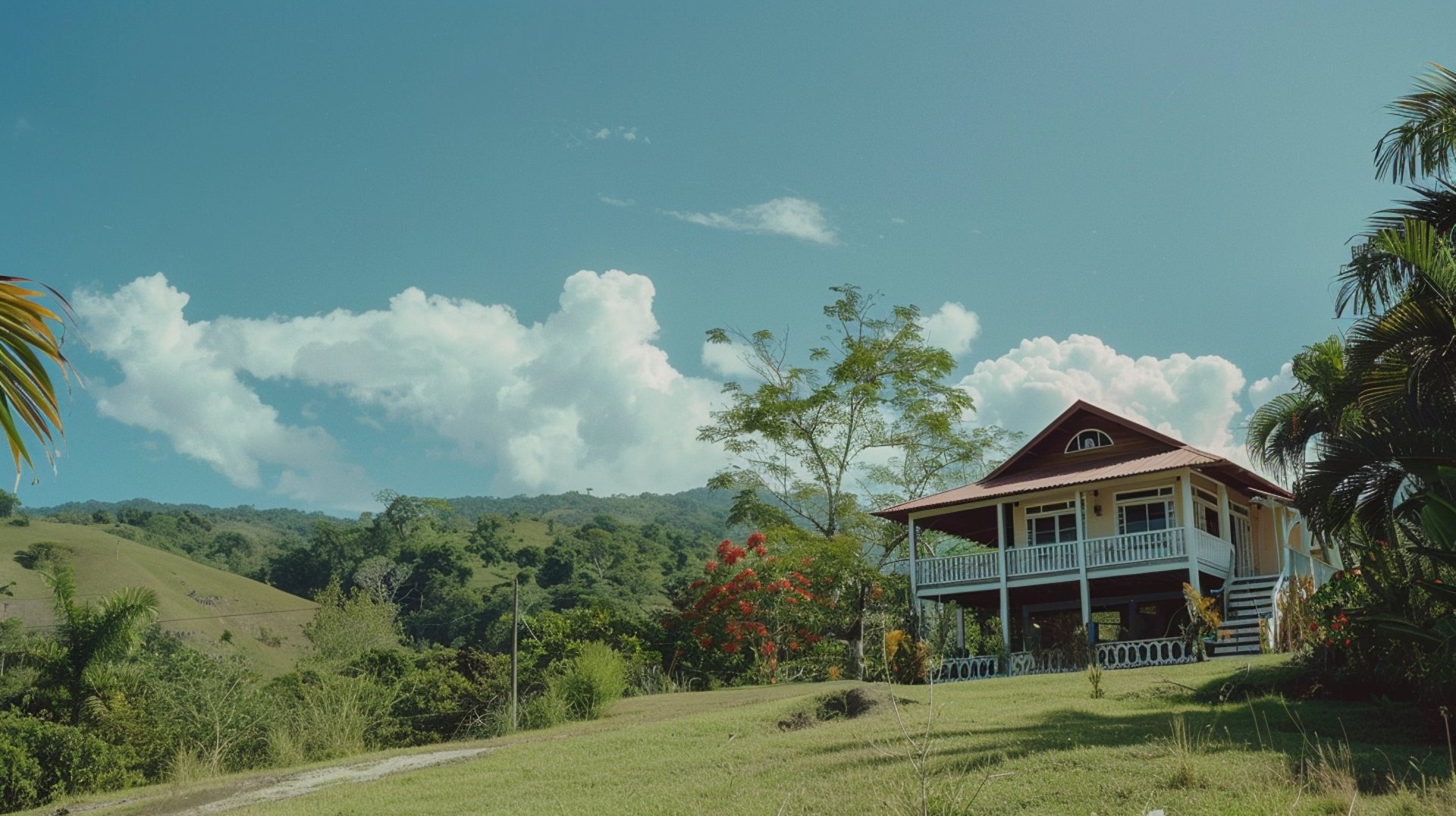 an abstract photo of a curved building with a blue sky in the background