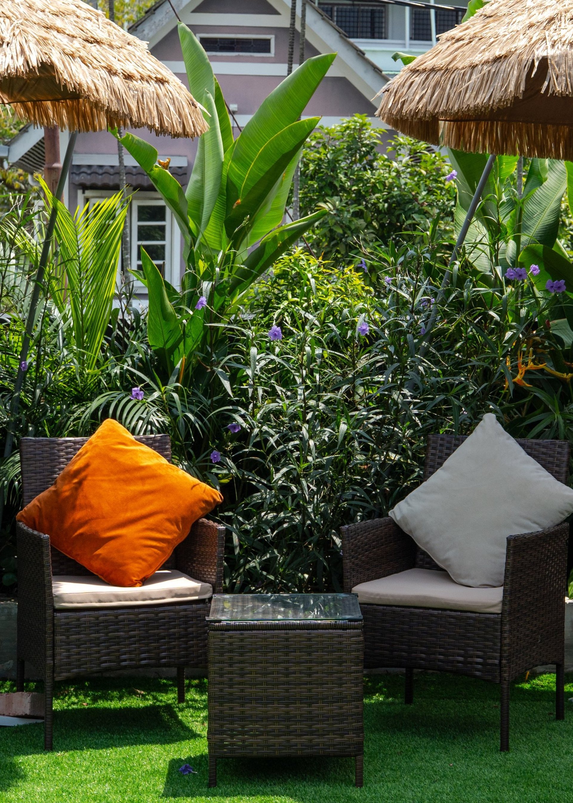 black and brown leather padded tub sofa