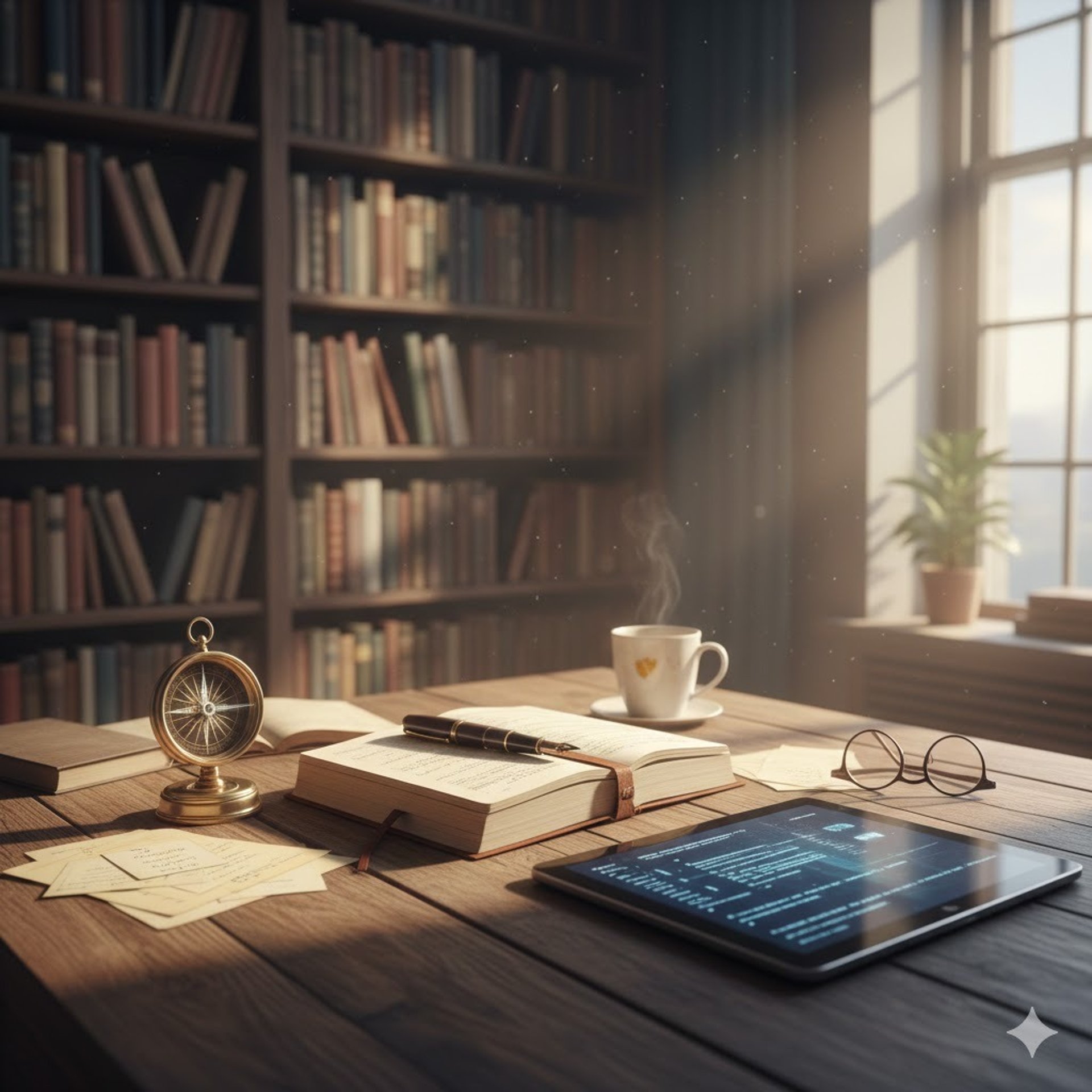 an open door leading to a balcony with mountains in the distance