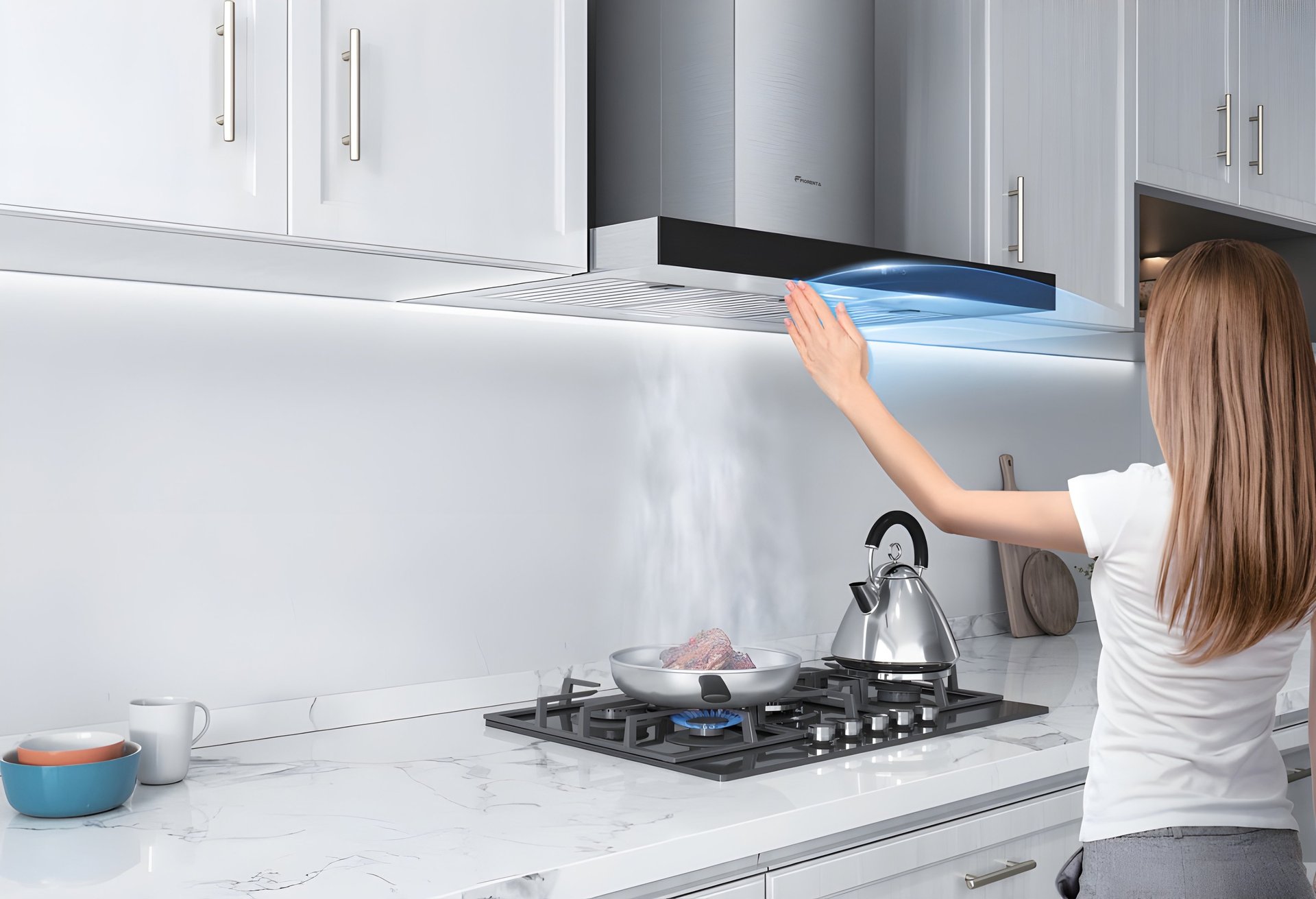 an abstract photo of a curved building with a blue sky in the background