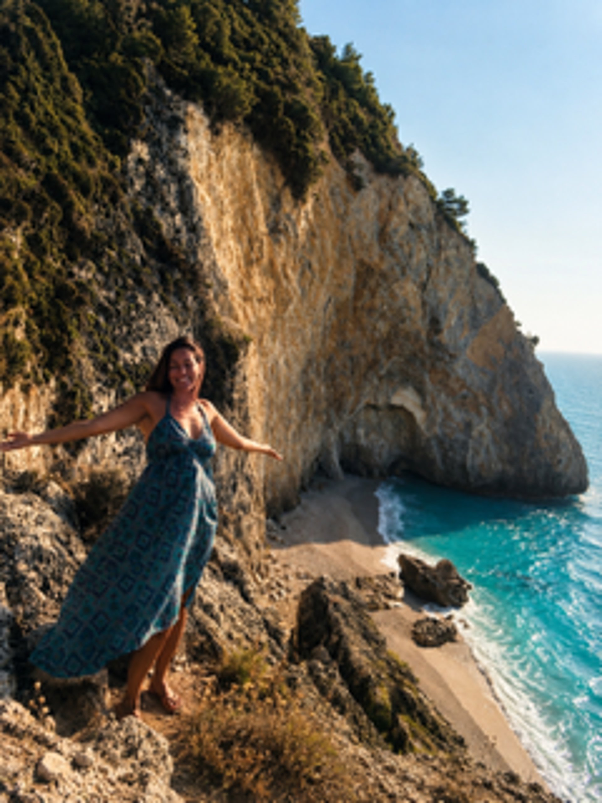woman wearing yellow long-sleeved dress under white clouds and blue sky during daytime