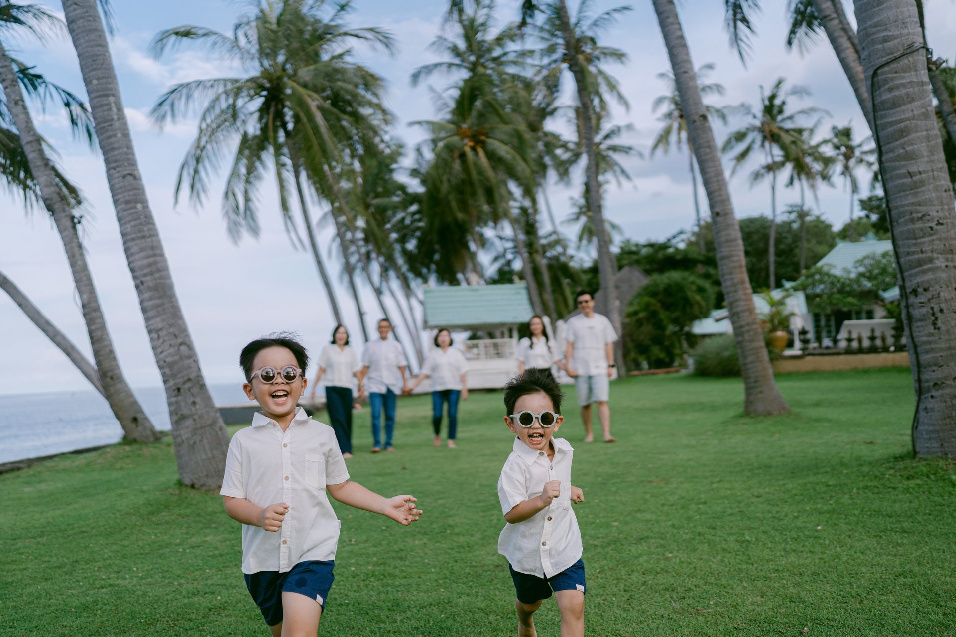 an abstract photo of a curved building with a blue sky in the background