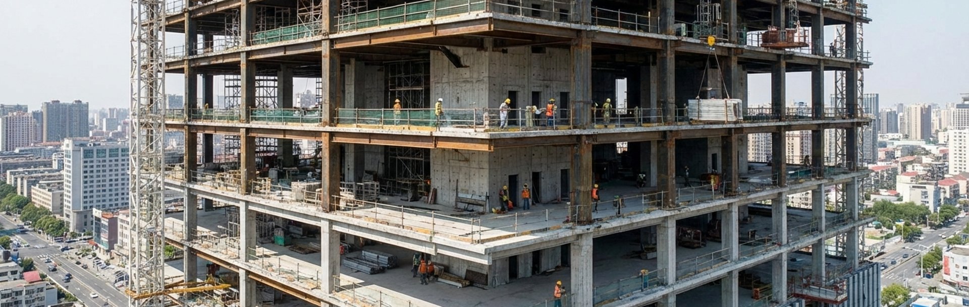 an abstract photo of a curved building with a blue sky in the background