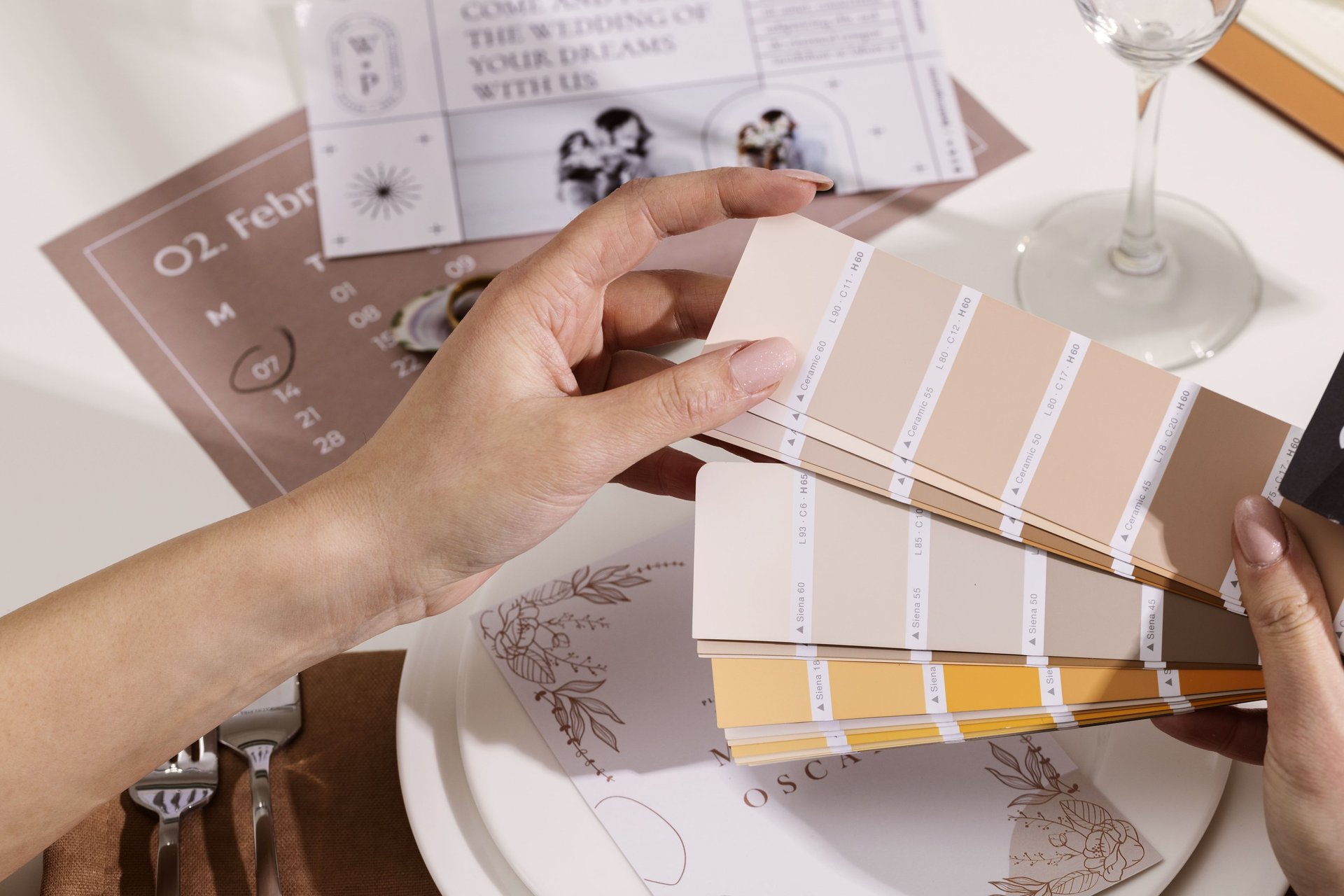 an abstract photo of a curved building with a blue sky in the background