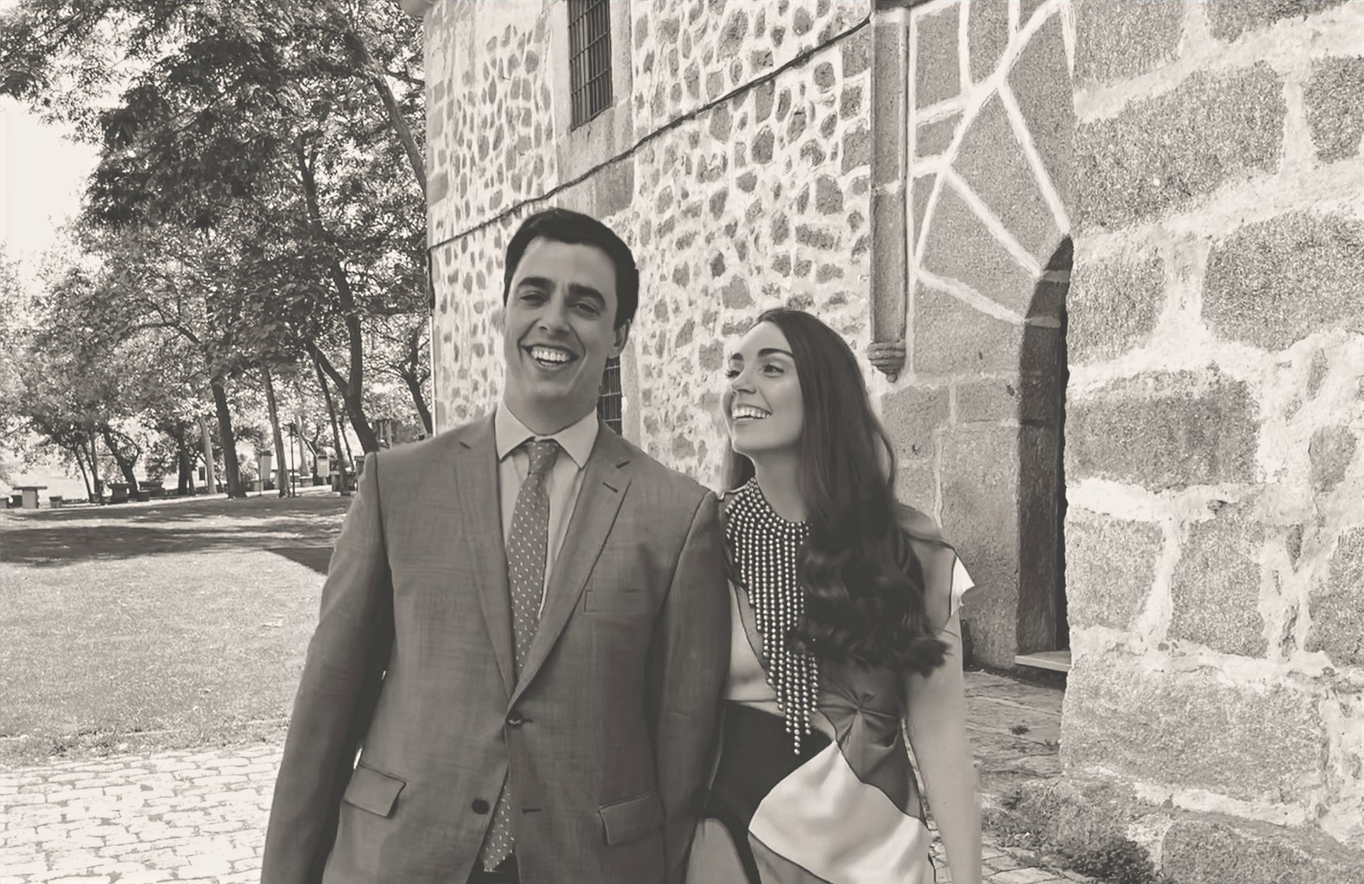 couple wearing silver-colored rings