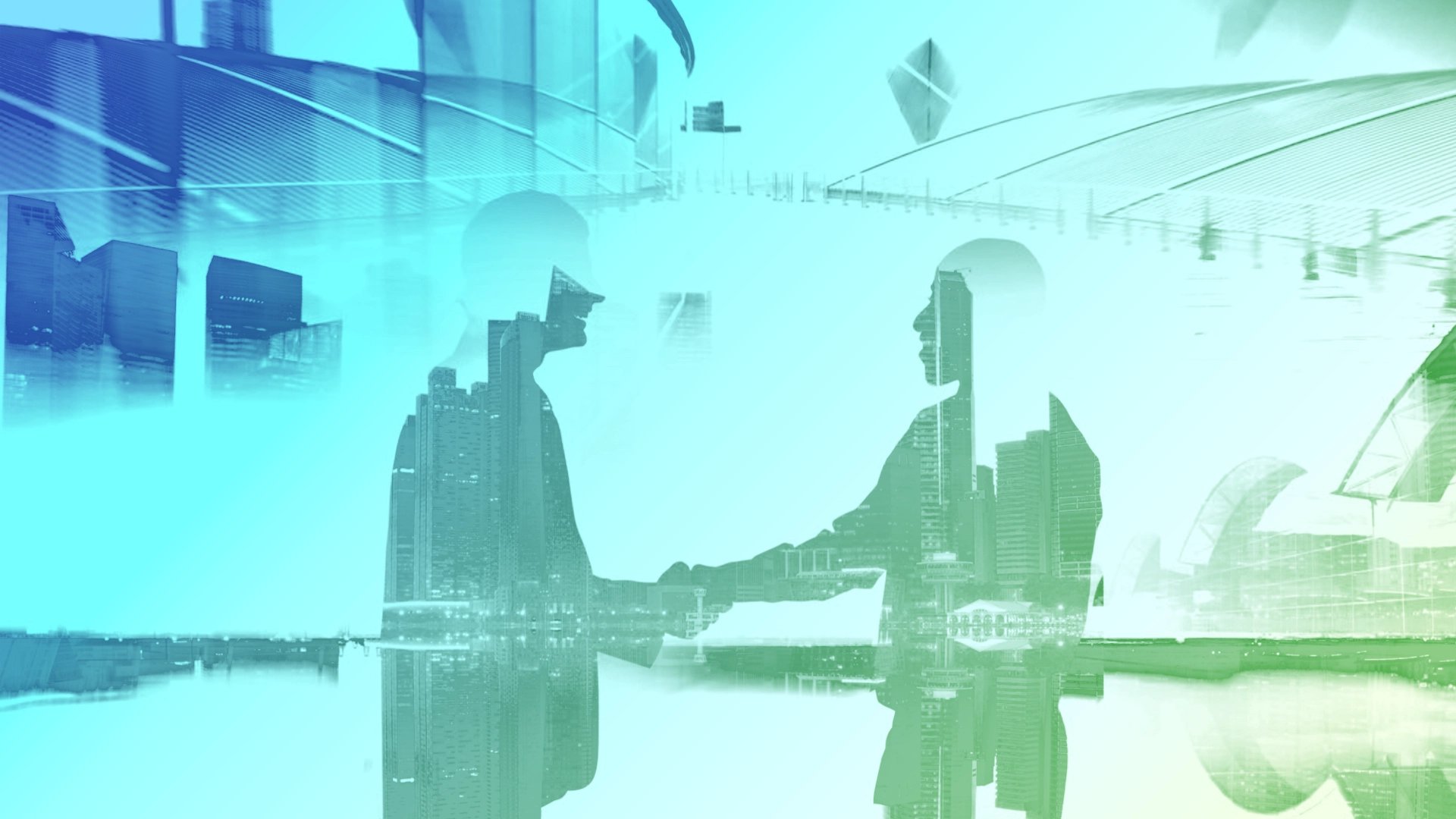 an abstract photo of a curved building with a blue sky in the background