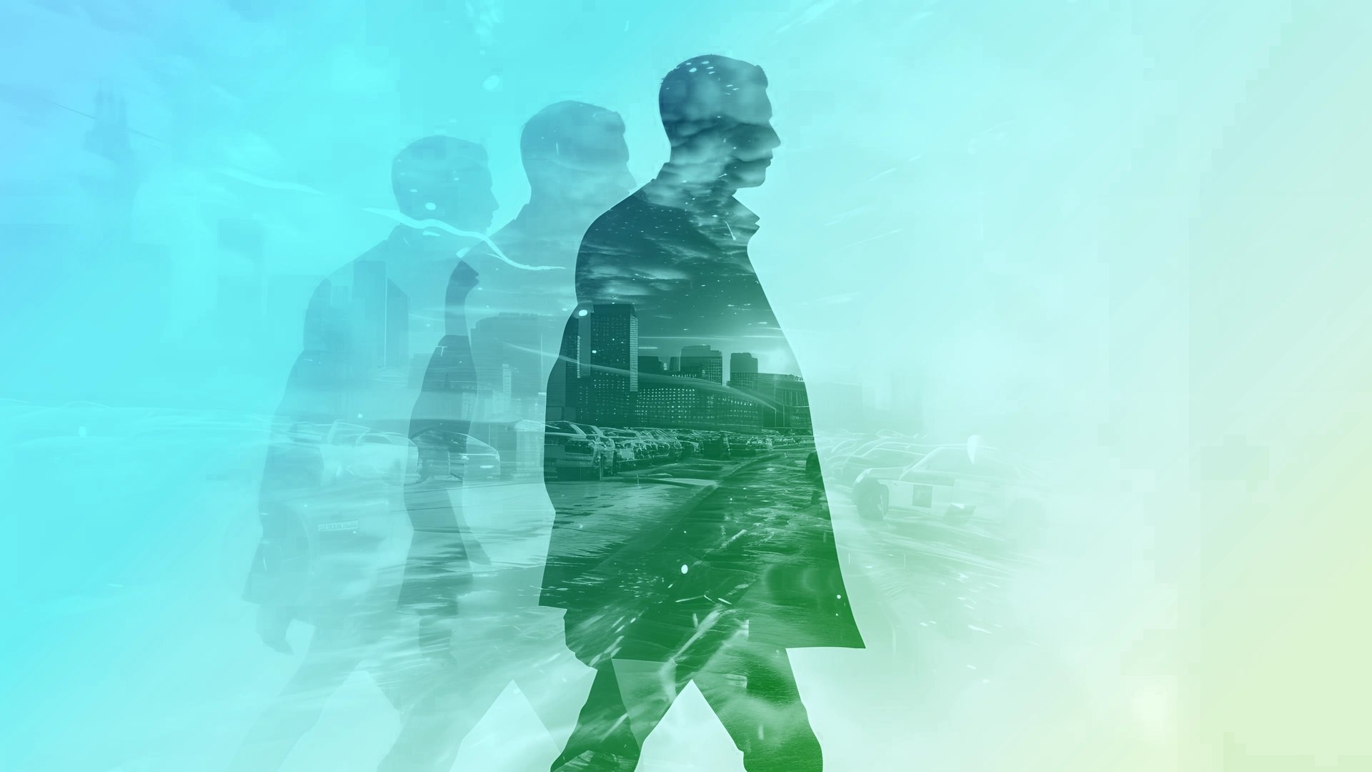 an abstract photo of a curved building with a blue sky in the background