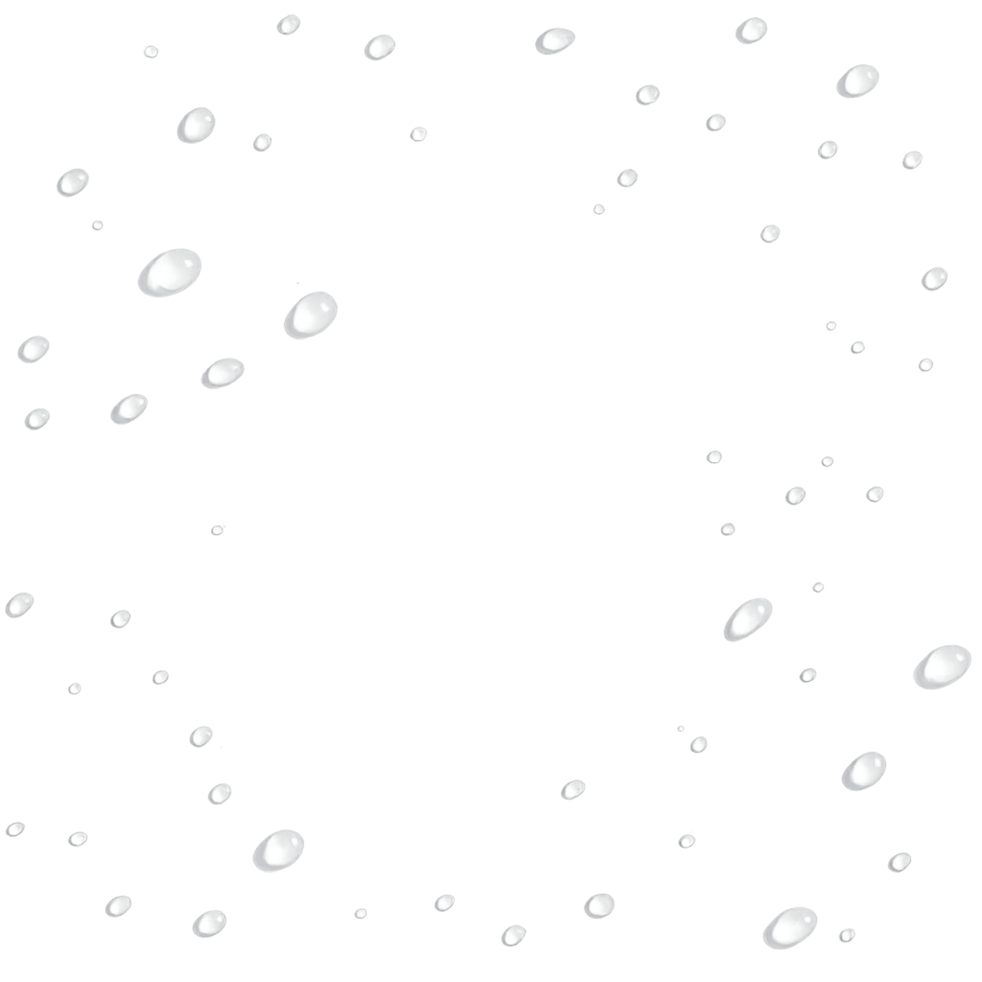 water drops on a glass surface with a white background