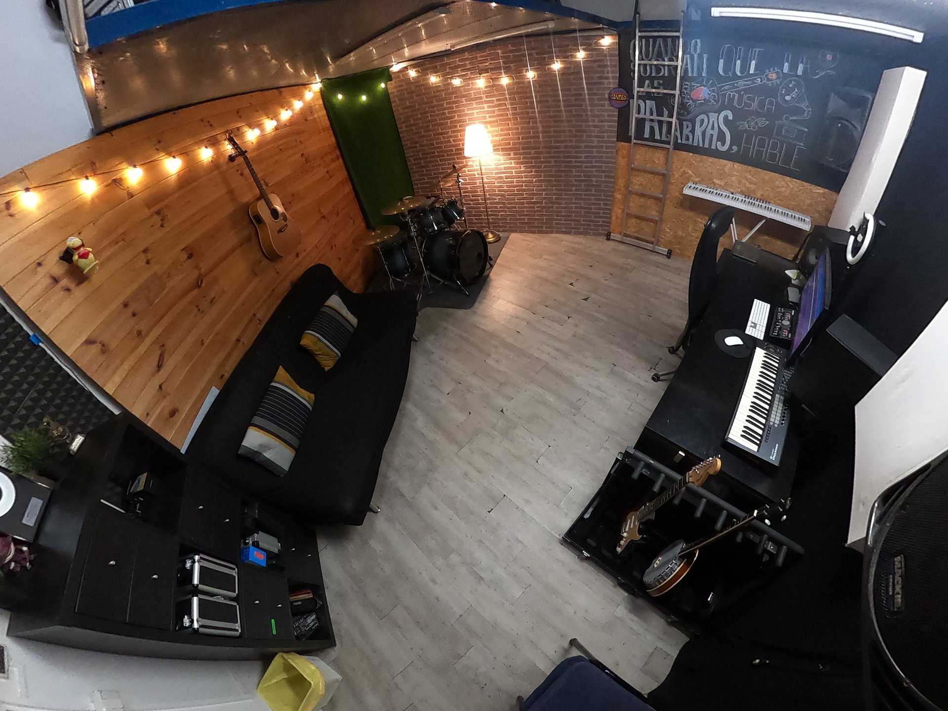 black blue and yellow textile