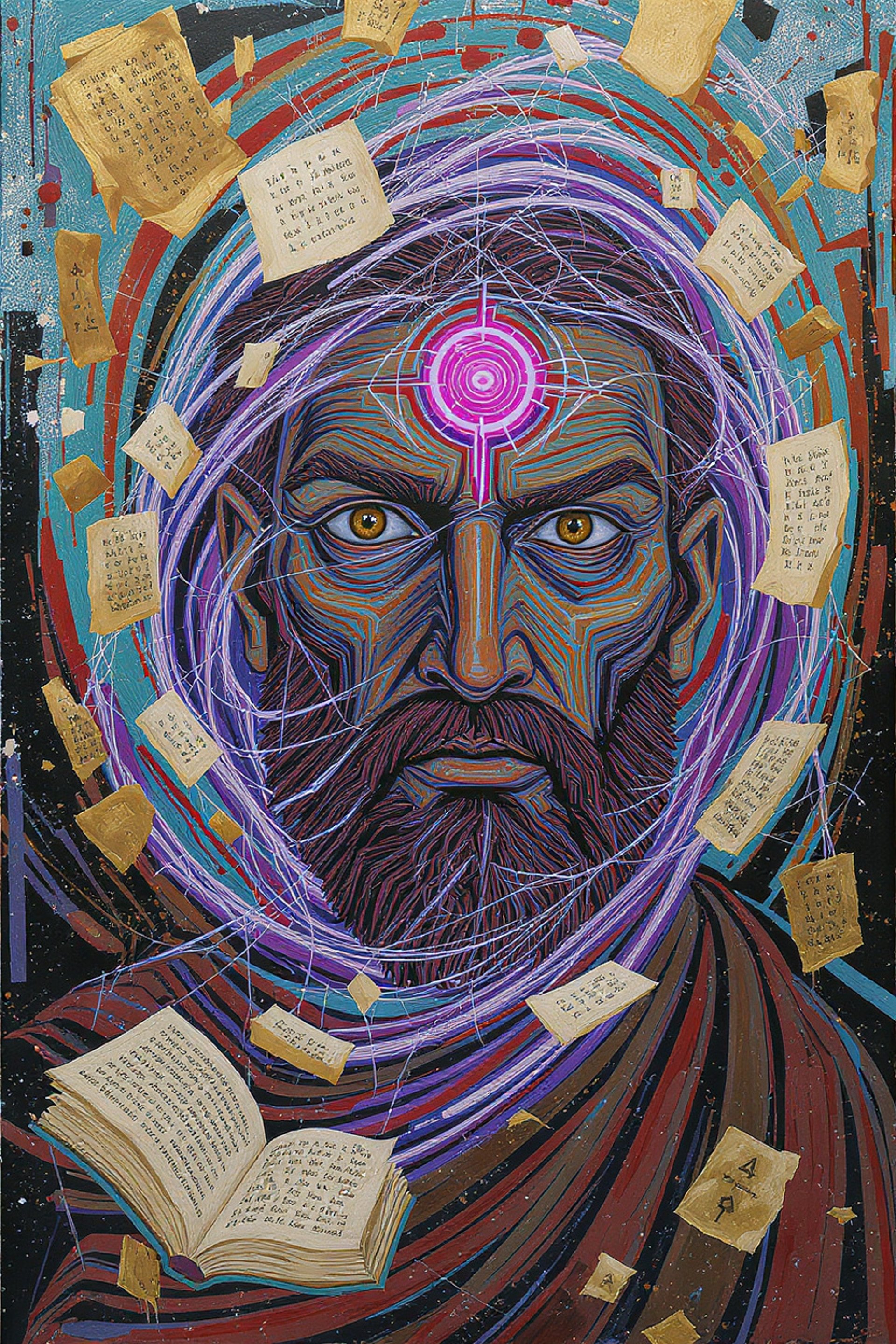 black blue and yellow textile