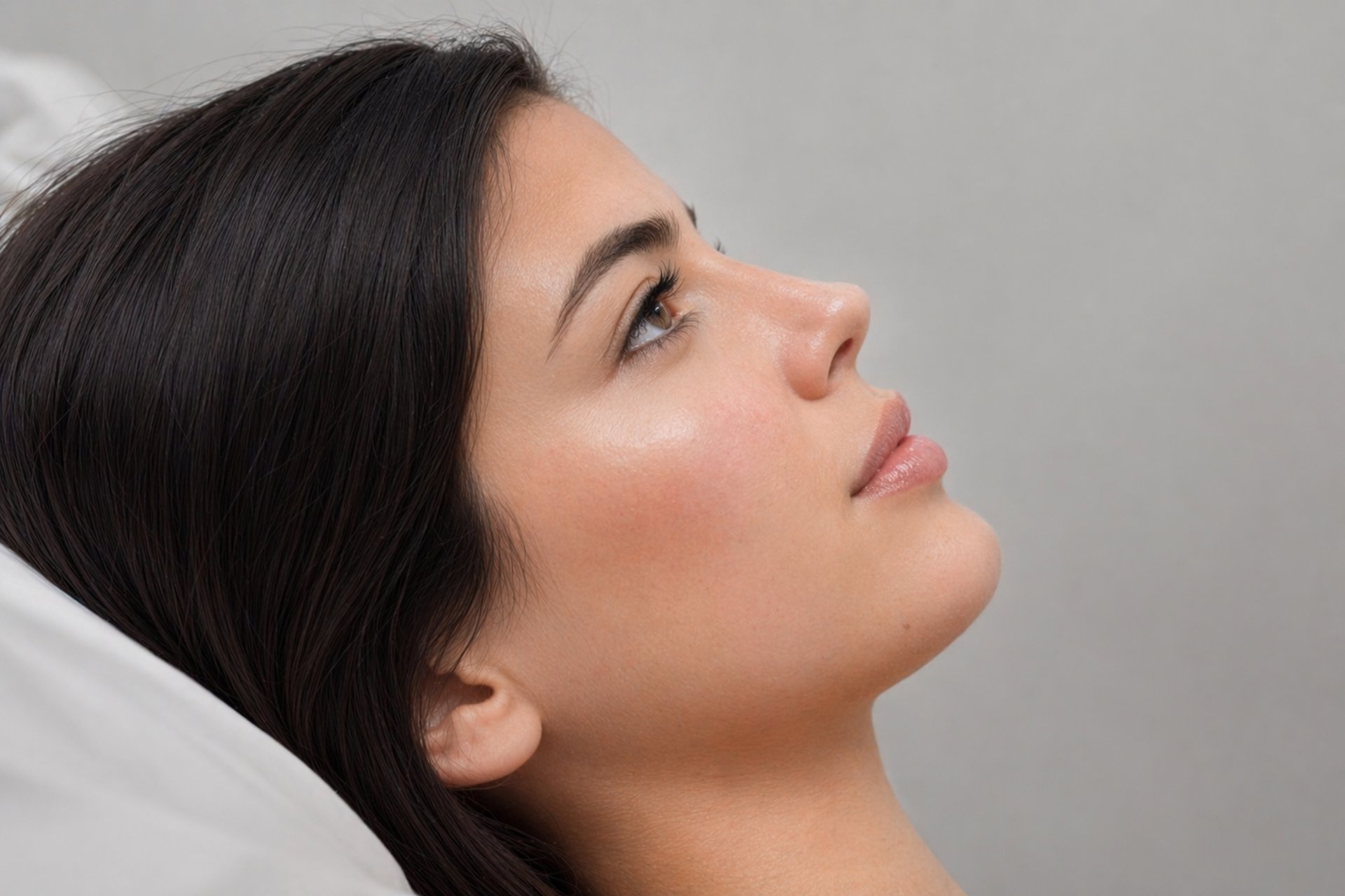 an abstract photo of a curved building with a blue sky in the background