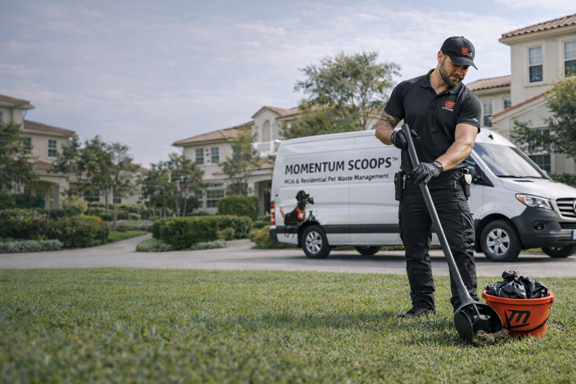 a small white dog standing on top of a lush green field