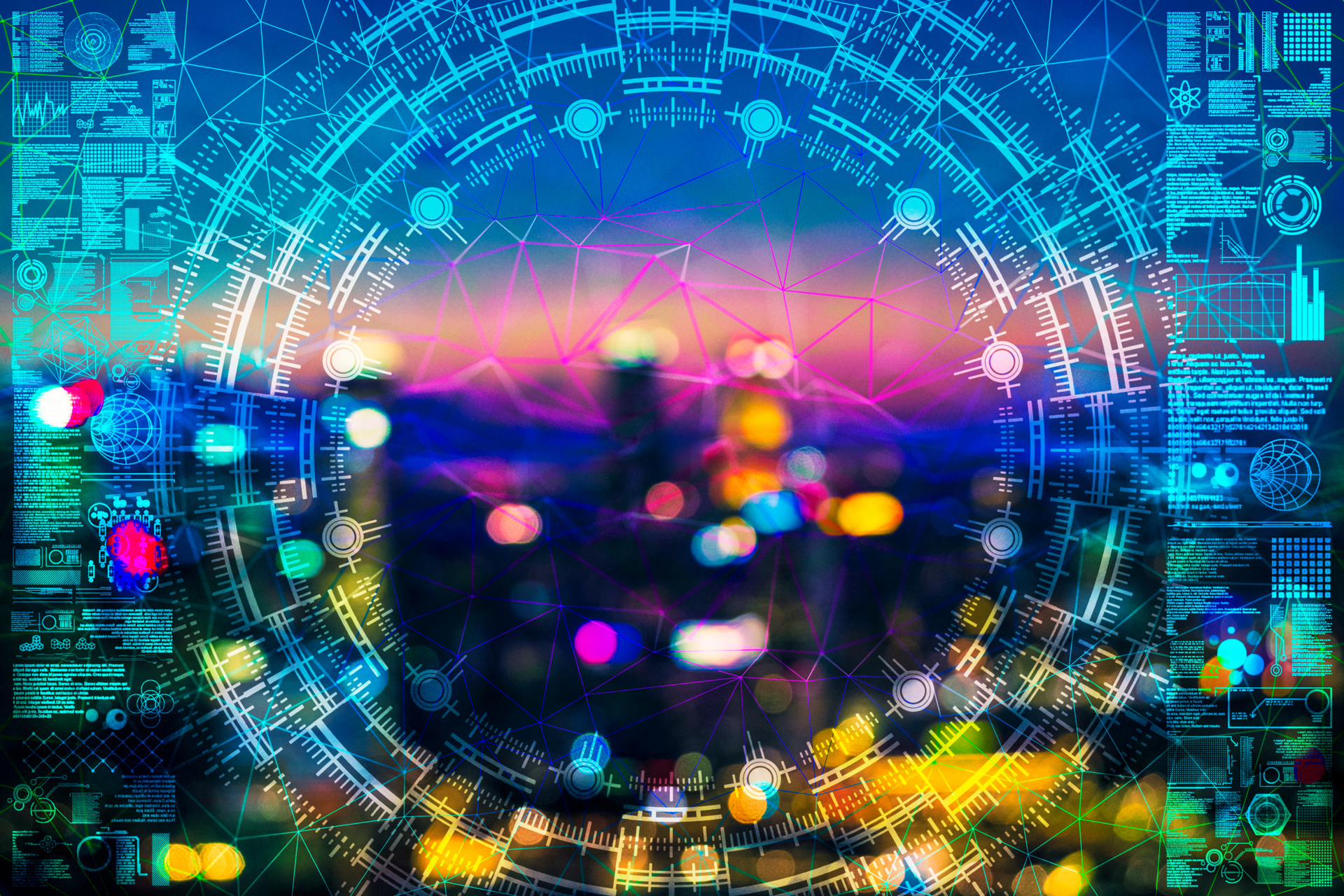 an abstract photo of a curved building with a blue sky in the background