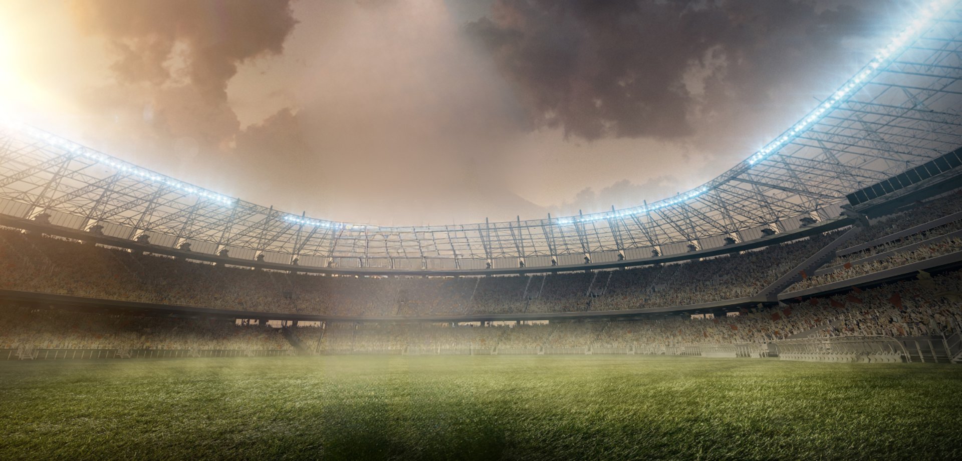 an abstract photo of a curved building with a blue sky in the background