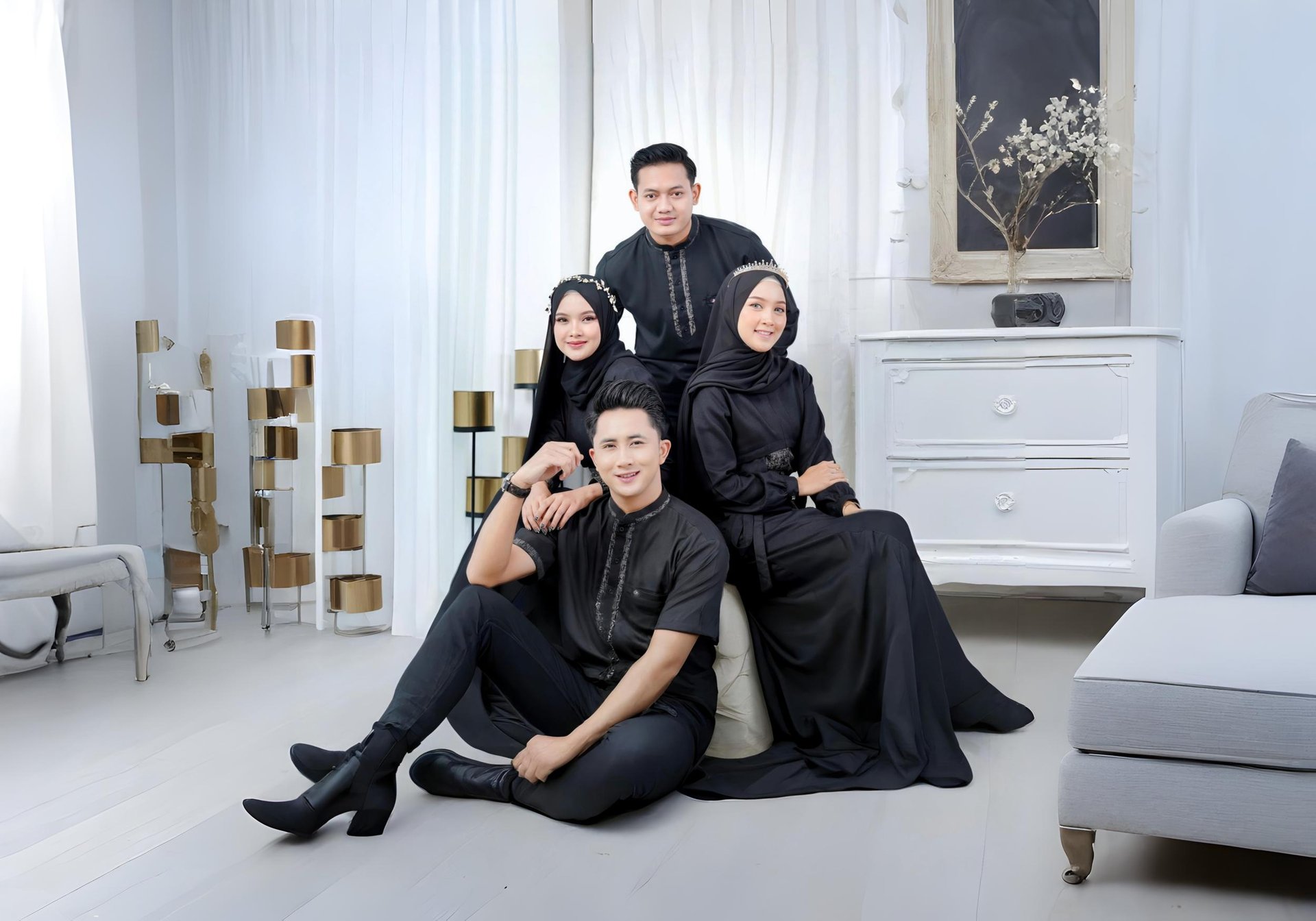 black and white bed linen