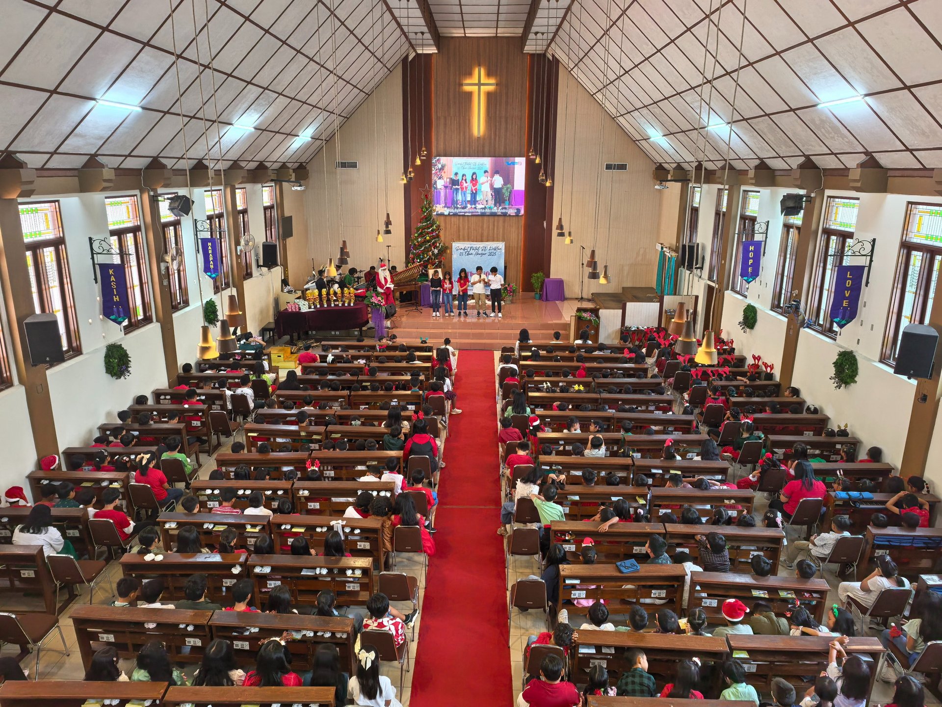 an abstract photo of a curved building with a blue sky in the background