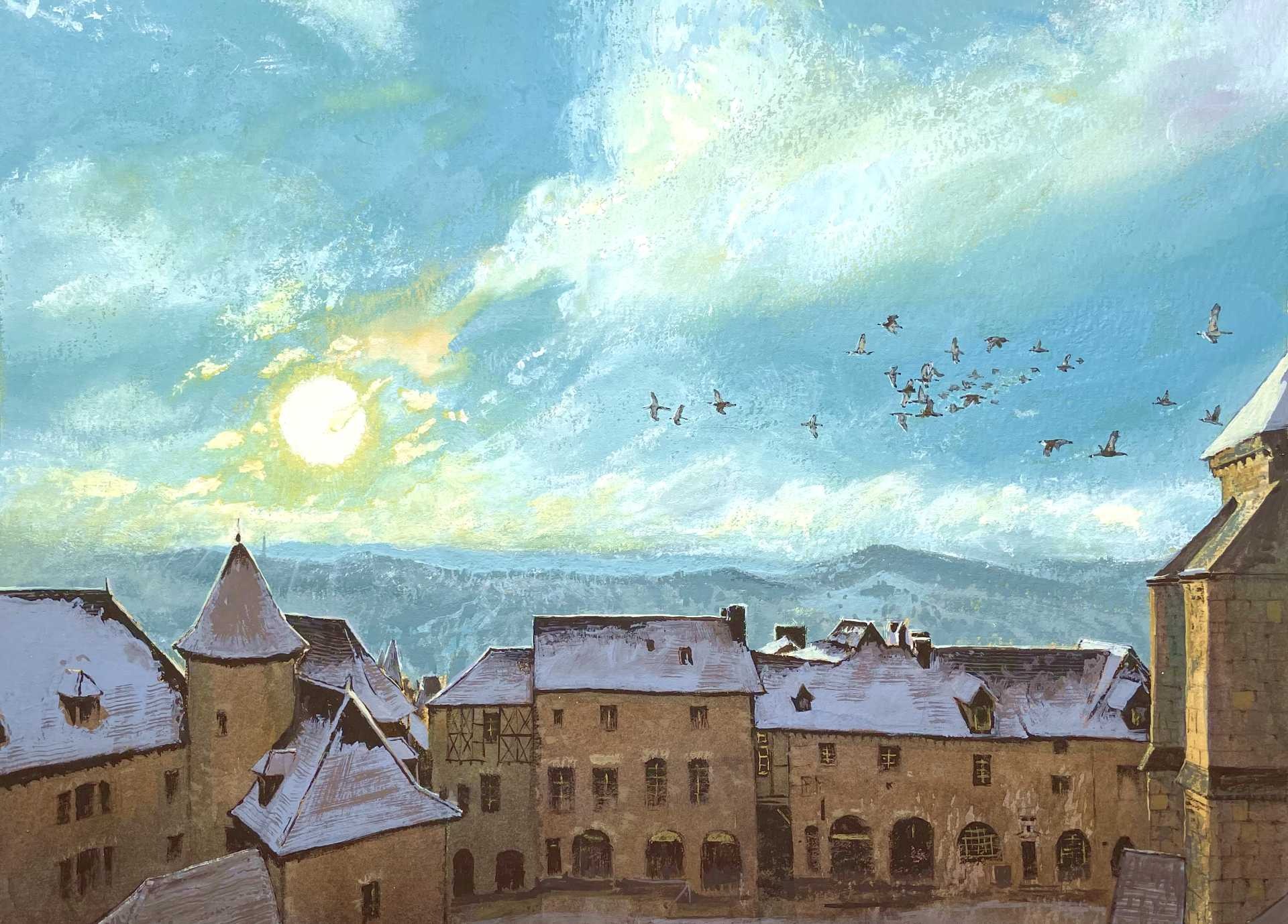 mountain range under blue sky